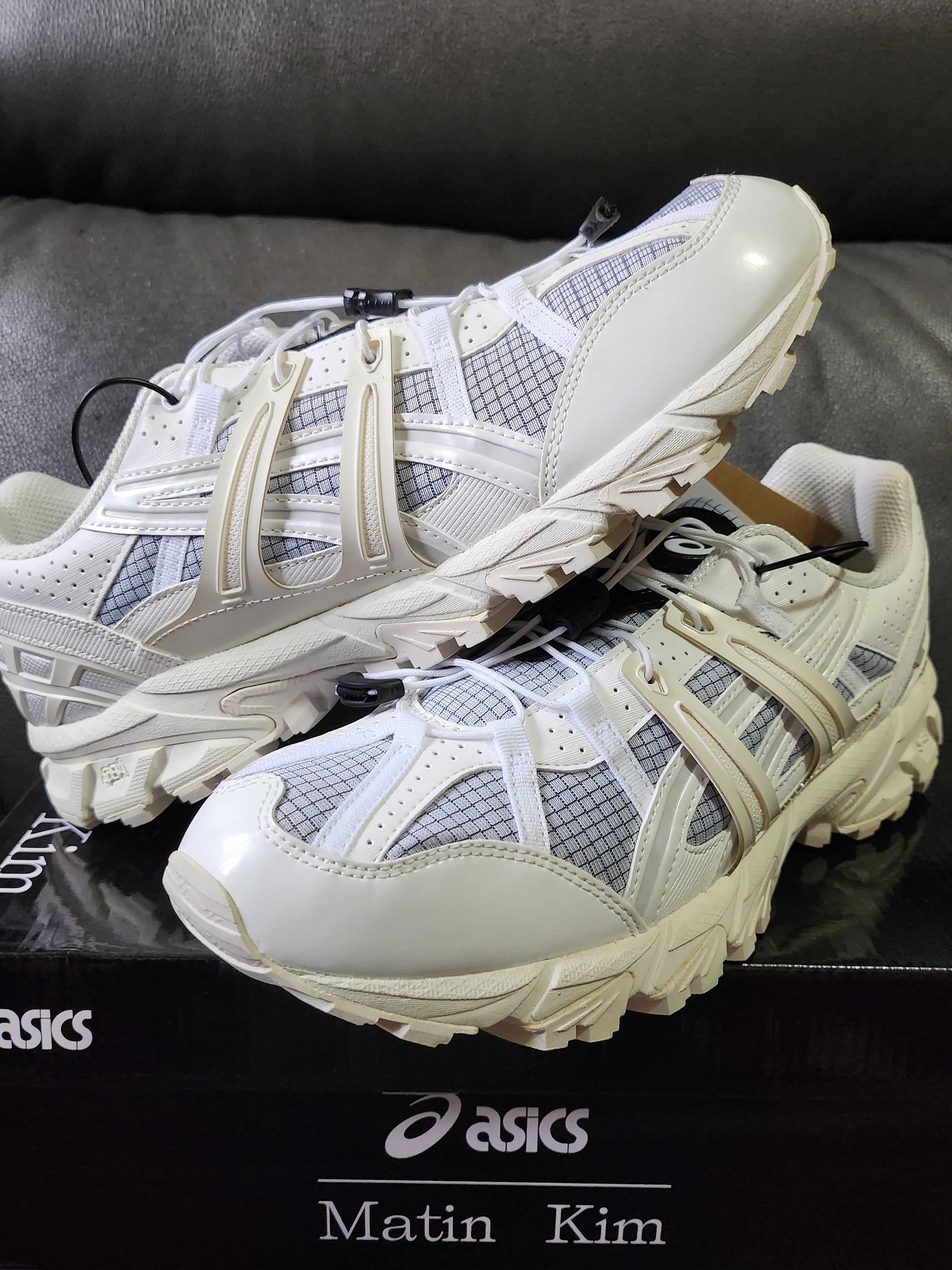(W) Asics x Matin Kim Gel-Sonoma 15-50 Glacier Grey White 착용 스타일 - 1