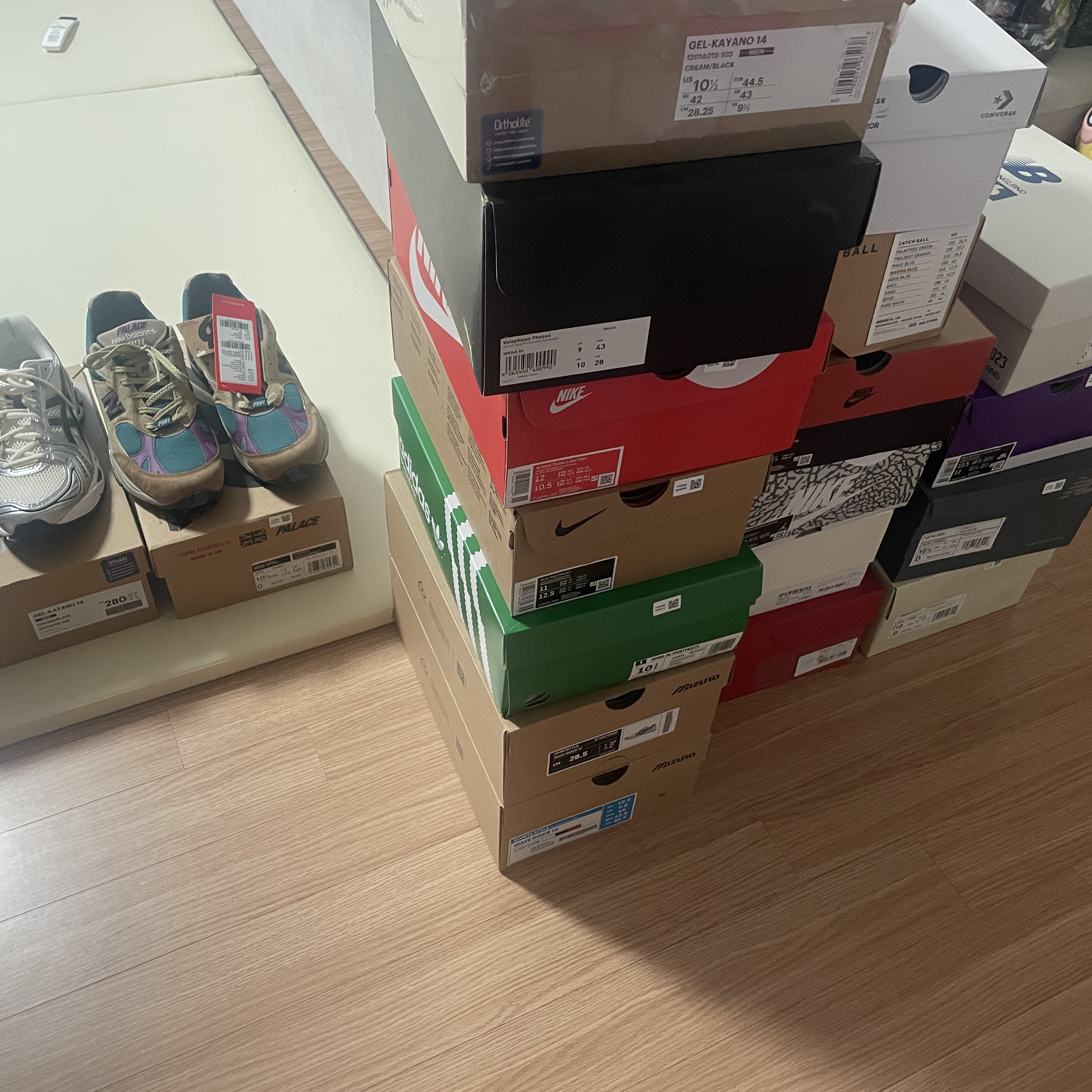 New Balance x Palace 991 Made in UK Teal Brown 착용 스타일 - 2