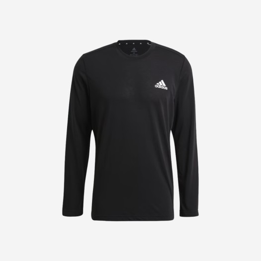 아디다스 에어로레디 디자인 투 무브 필레디 스포츠 롱슬리브 티셔츠 블랙 - KR 사이즈