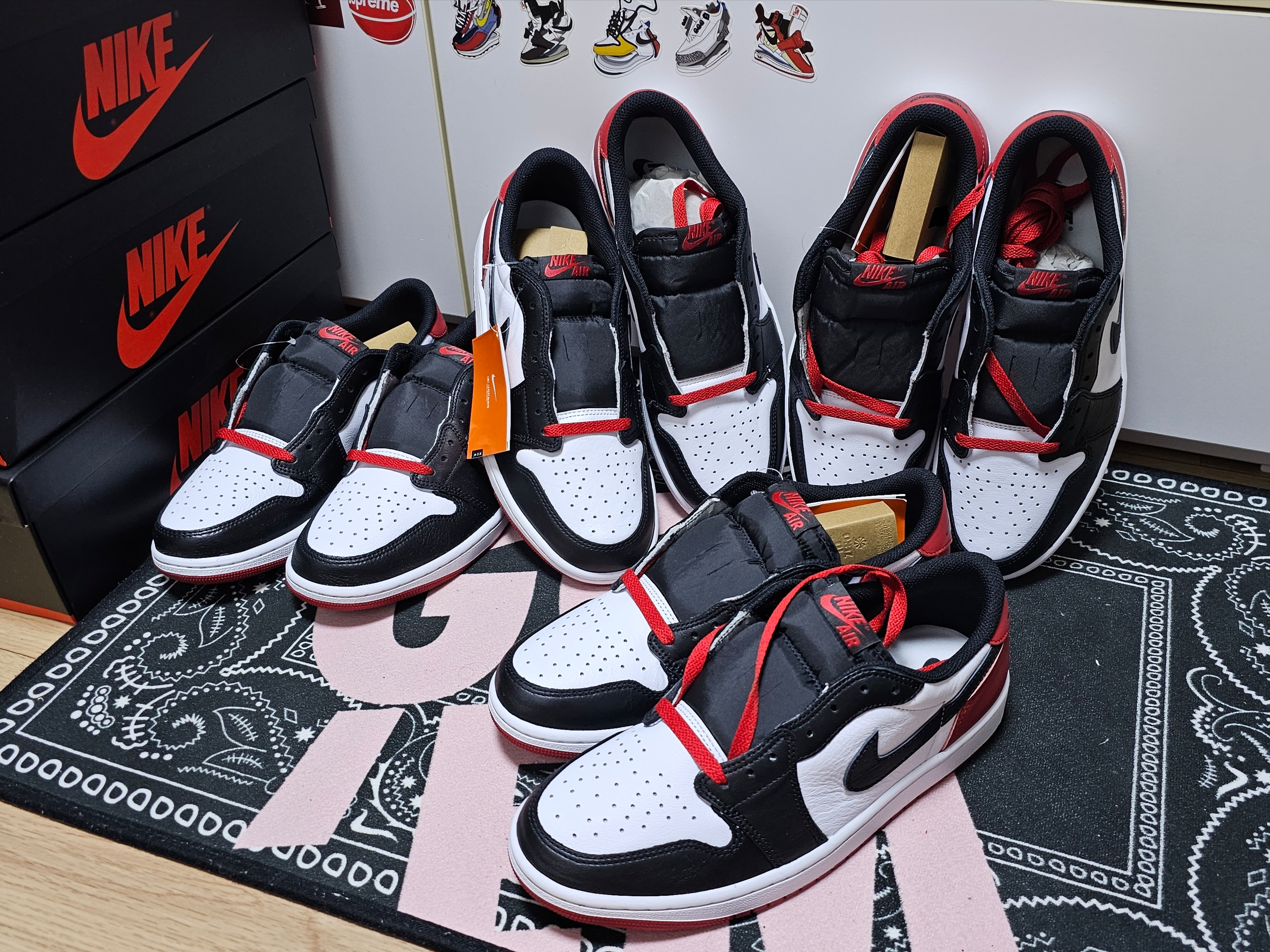Jordan 1 Retro Low OG Black Toe 착용 스타일 - 1