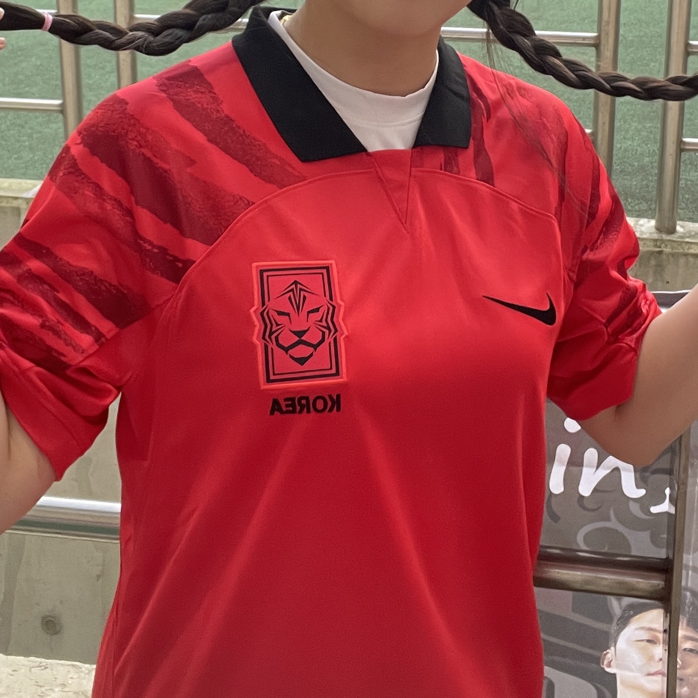 Nike Korea Dri-Fit Stadium Home SS Jersey Global Red - Asia (Non Marking Ver.) 착용 스타일