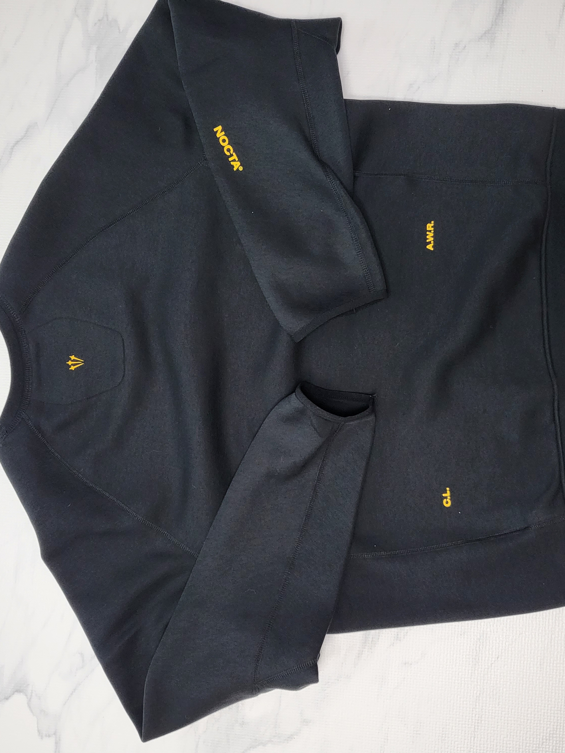 Nike x Drake Nocta Tech Fleece Crew Black (FD8457-010) 착용 스타일 - 2