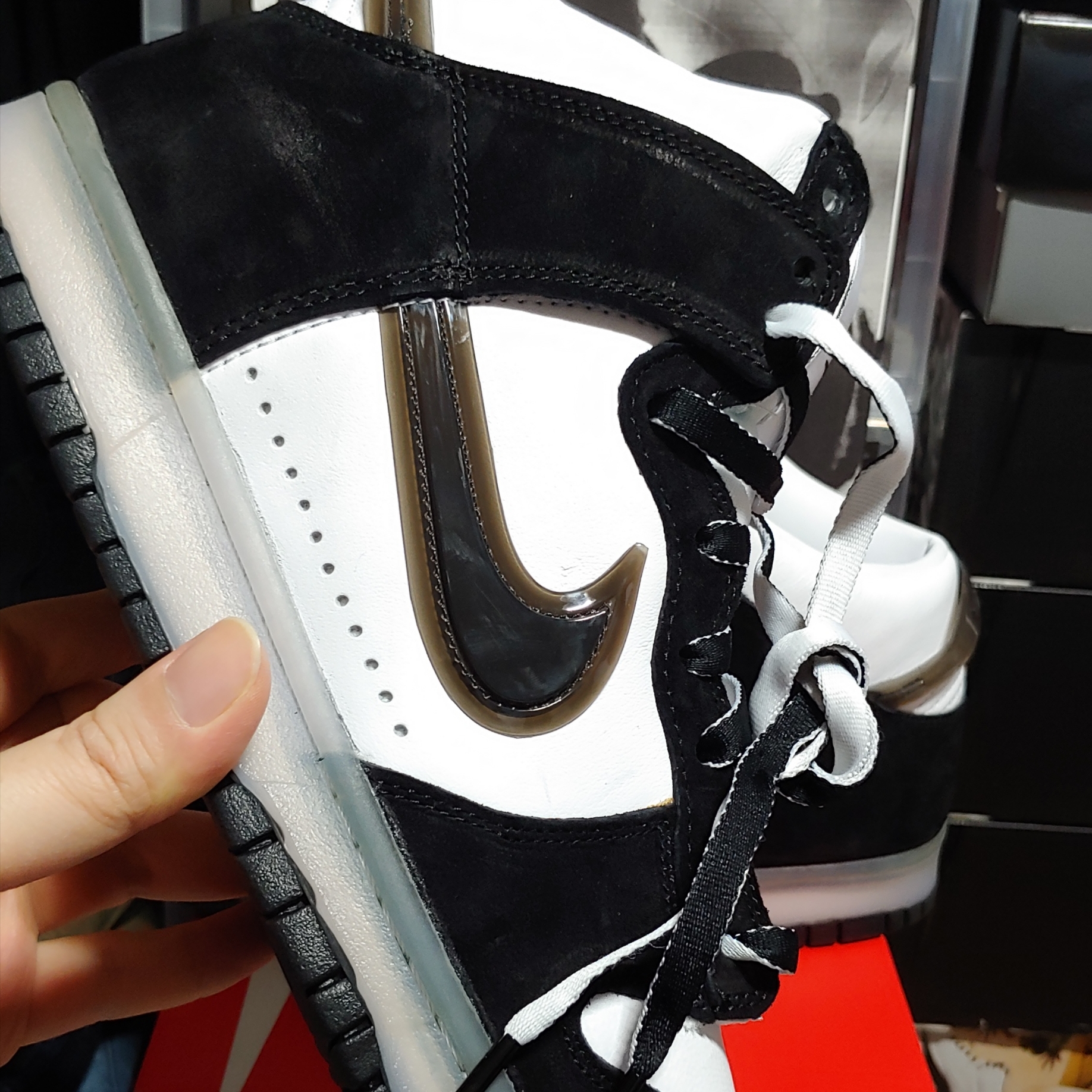 Nike x Slam Jam Dunk High SP Clear Black, Jordan 11 Retro Concord 2018 착용 스타일 - 3