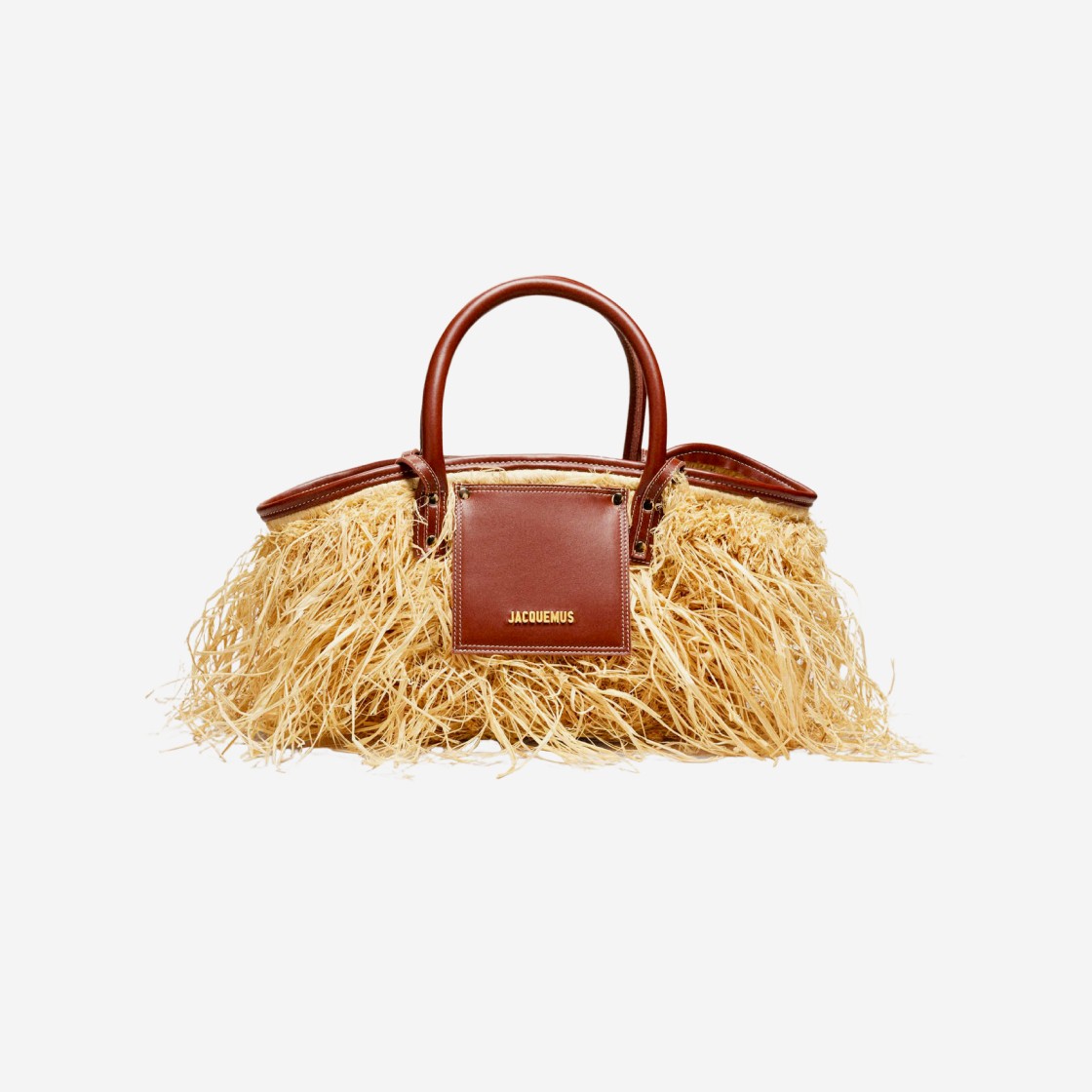 Jacquemus Le Panier Soli Raphia Raphia Beach Basket Bag Brown 상세 이미지 1