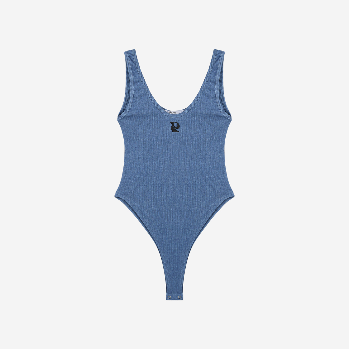 포르타 우먼 피그먼트 워시드 바디수트 블루