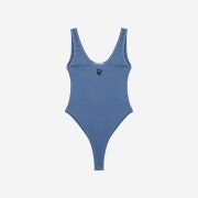 Porta Women Pigment Washed Bodysuit Blue