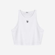 Porta Women Crop Jersey Sleeveless White