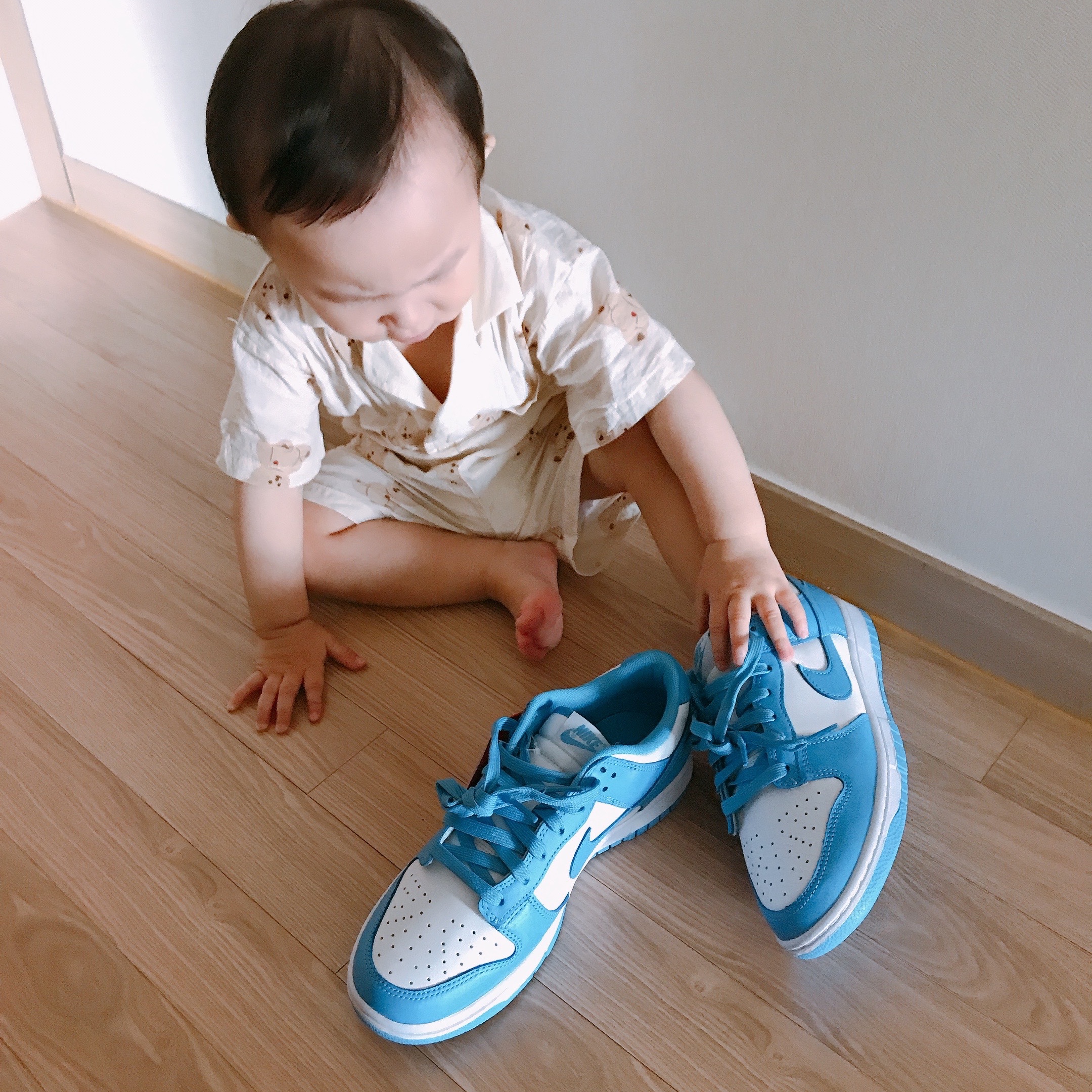 Nike Dunk Low Retro University Blue 착용 스타일