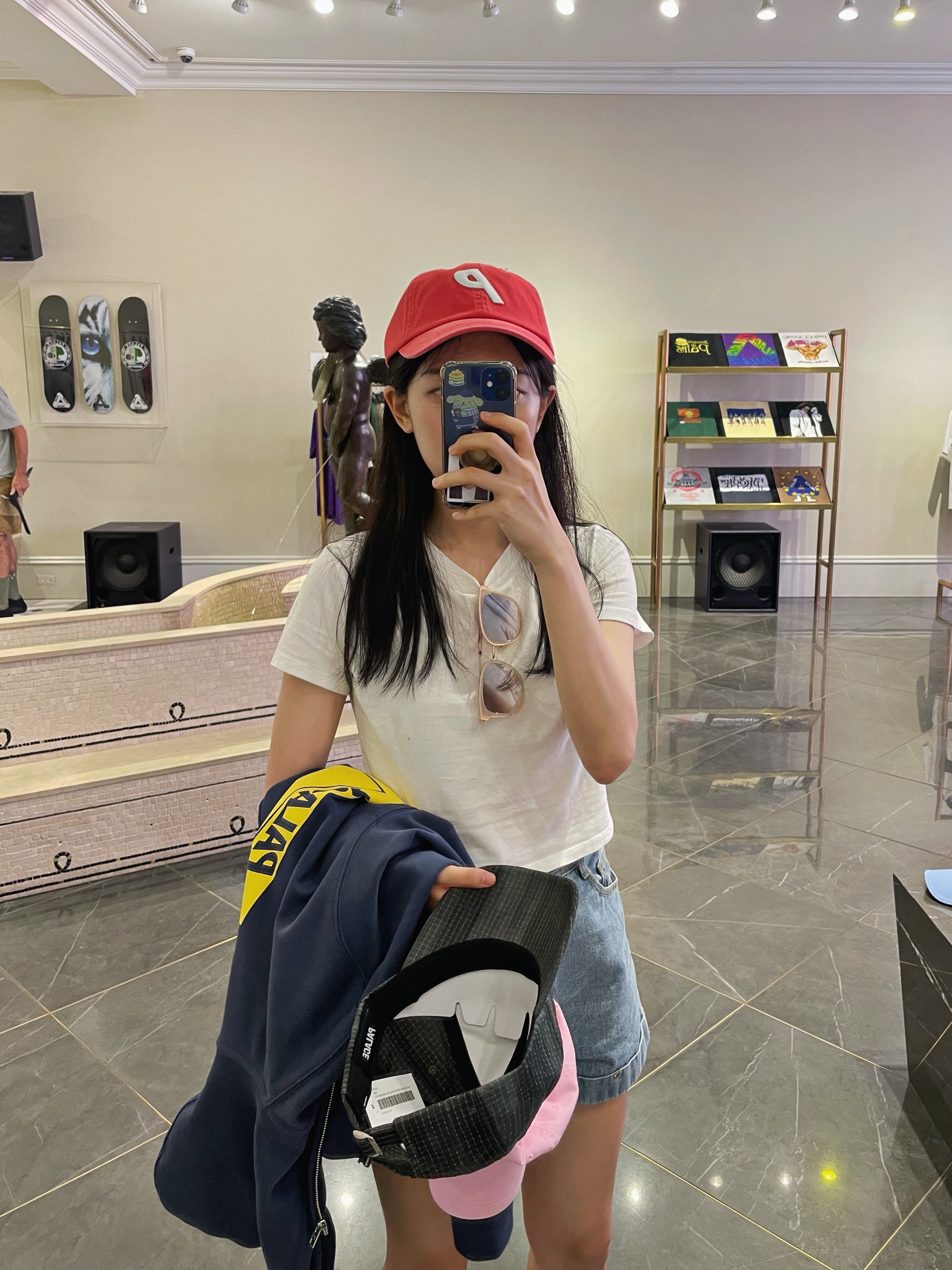 Palace P 6-Panel Coral - 23SS 착용 스타일