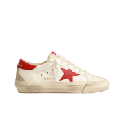 (W) Golden Goose Nappa Leather Superstar White Red Heel Tab Sneakers - Korea Exclusive