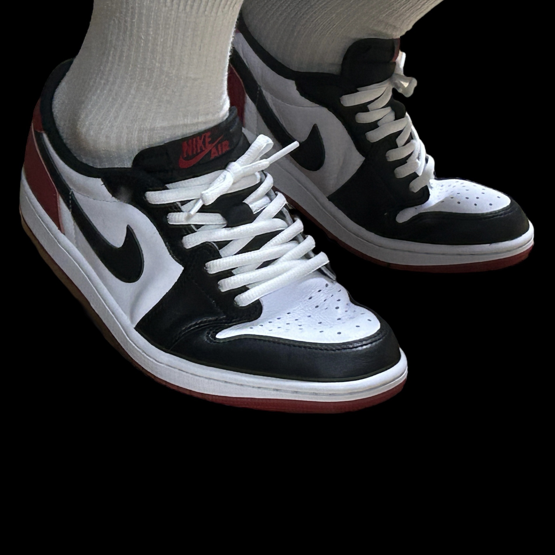 Jordan 1 Retro Low OG Black Toe 착용 스타일