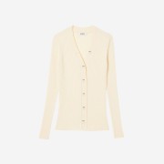 (W) Sandro Bold Button Knit Cardigan Beige