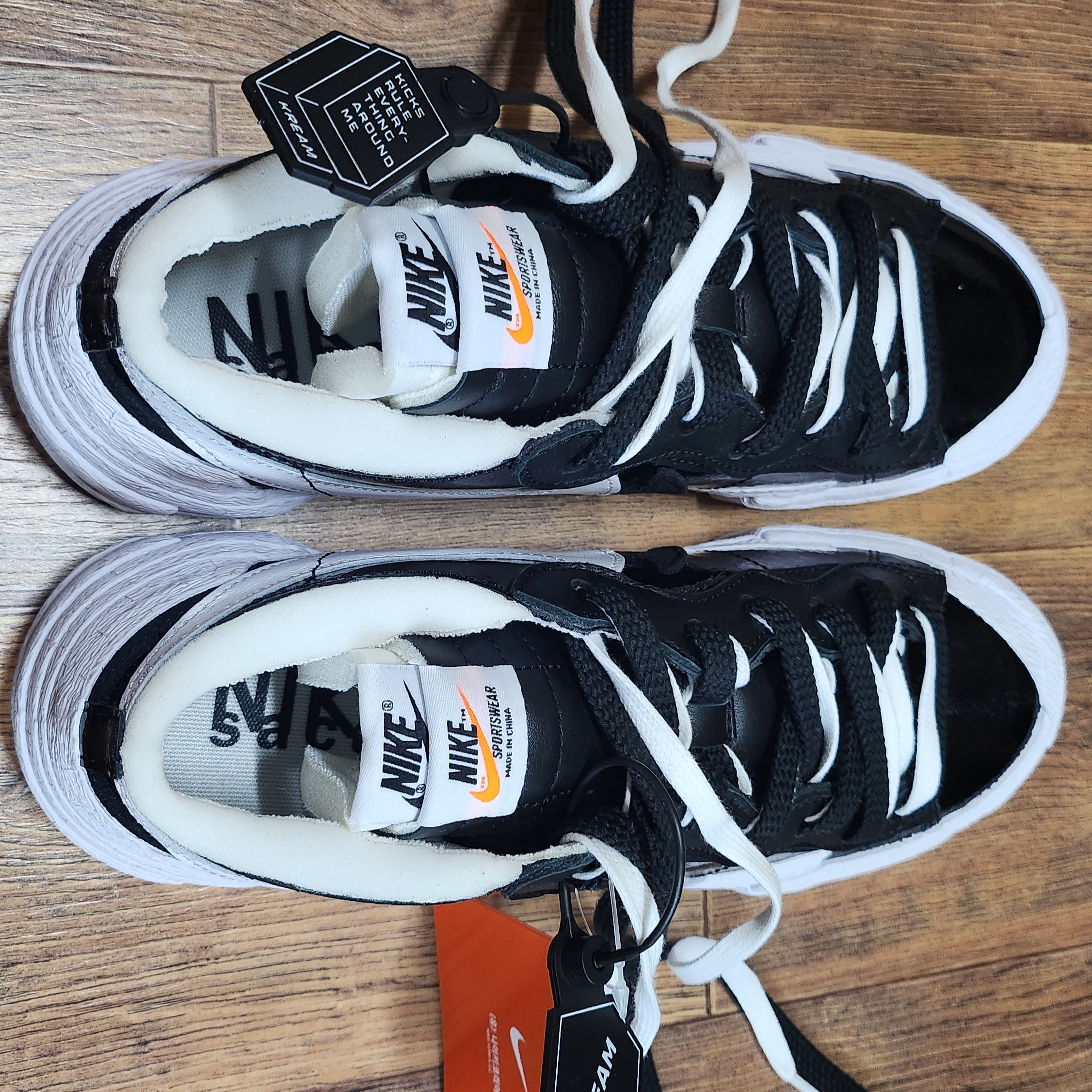 Nike x Sacai Blazer Low Black Patent Leather 착용 스타일