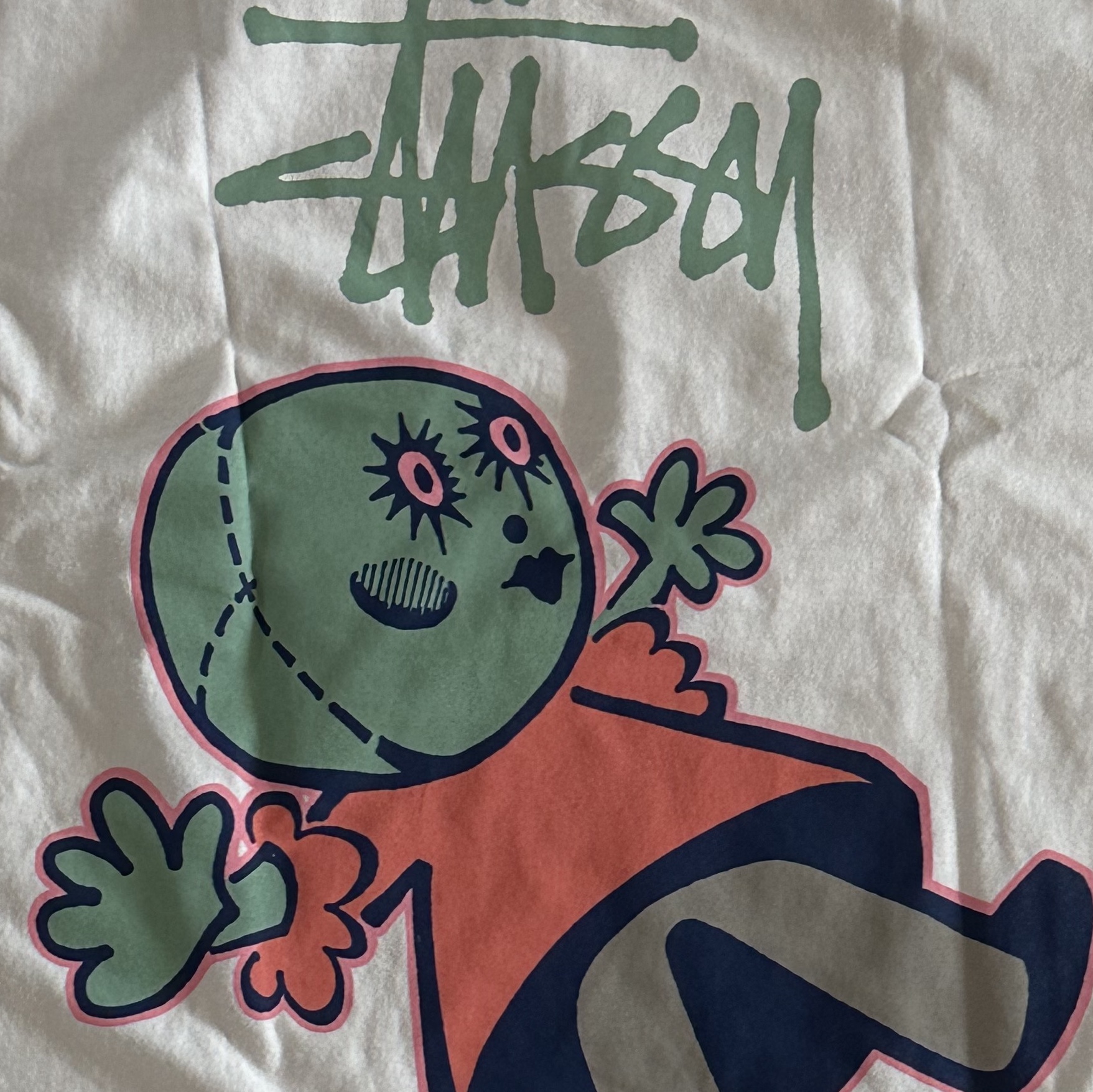 Stussy Dollie Pigment Dyed T-Shirt Natural 착용 스타일