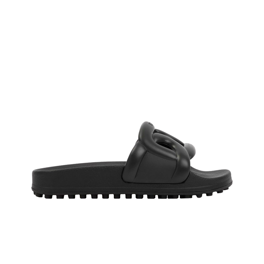 (W) 토즈 러버 슬라이드 블랙((W) Tod's Rubber Slides Black)