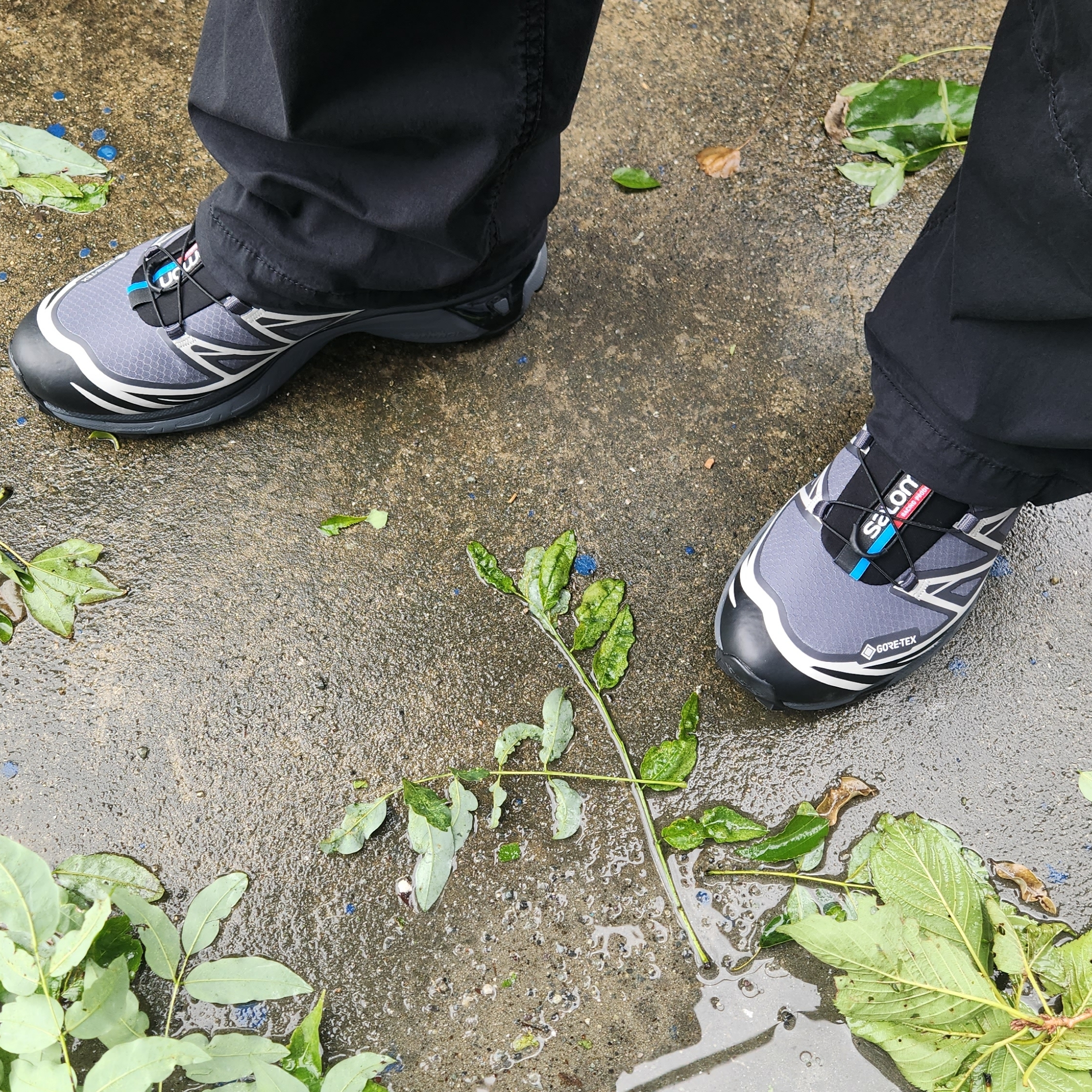 Salomon XT-6 Gore-Tex Black Ebony 착용 스타일