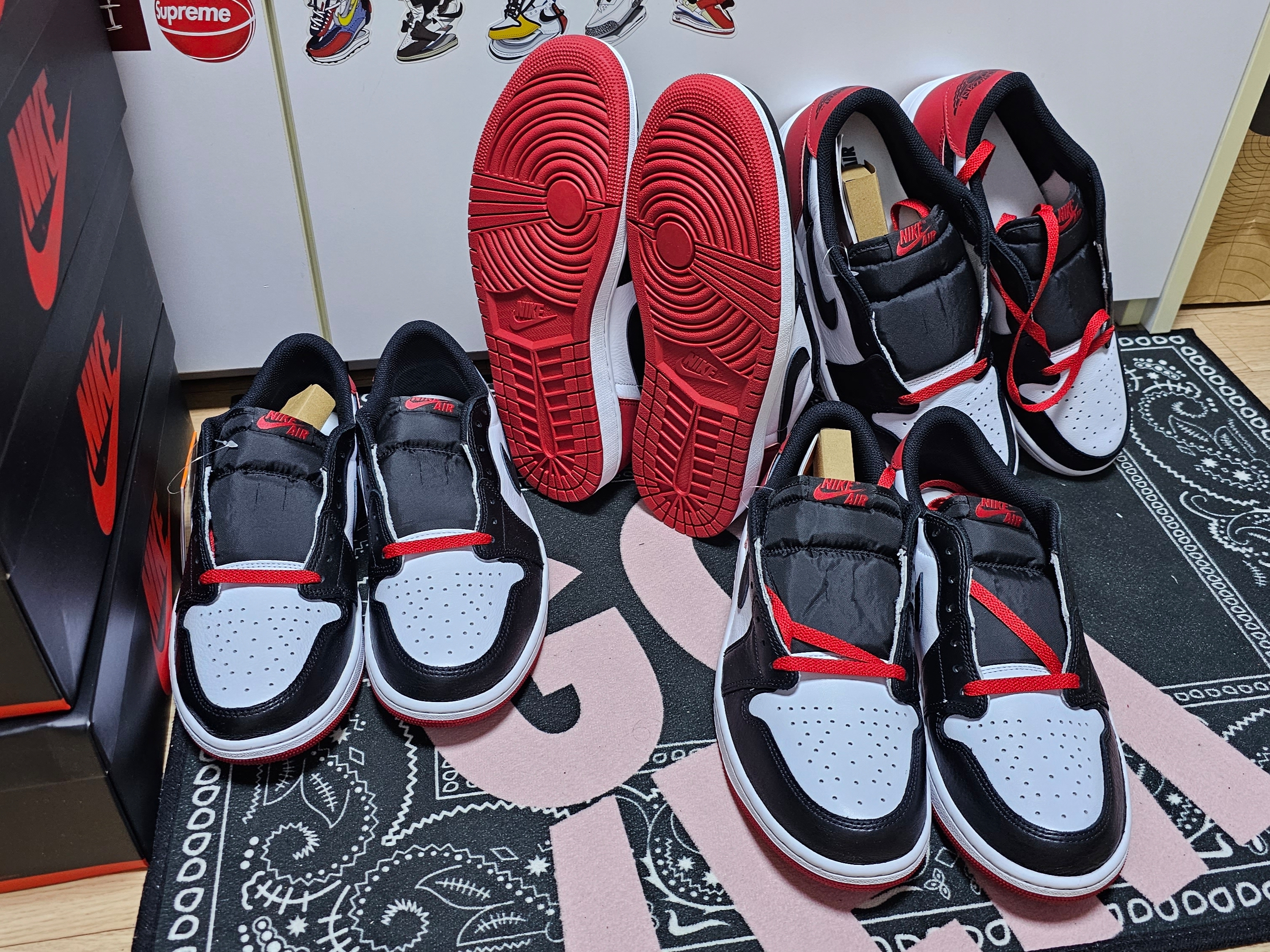 Jordan 1 Retro Low OG Black Toe 착용 스타일 - 2