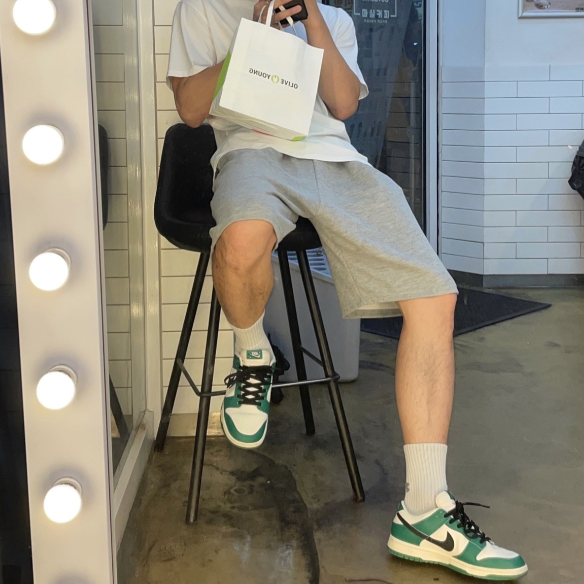 Nike Dunk Low Retro SE Jackpot Malachite 착용 스타일