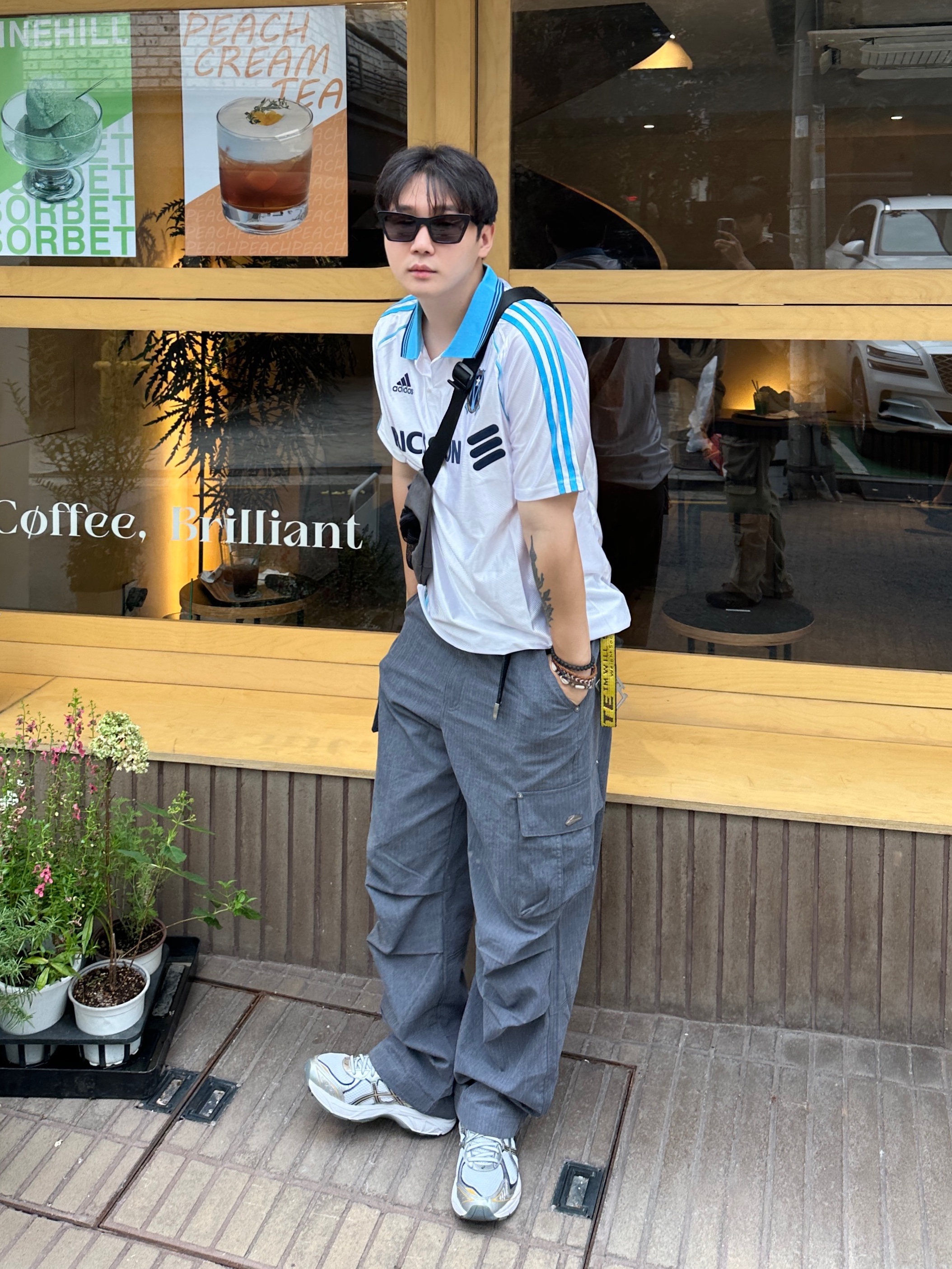 Asics GT-2160 White Pure Silver 착용 스타일 - 2