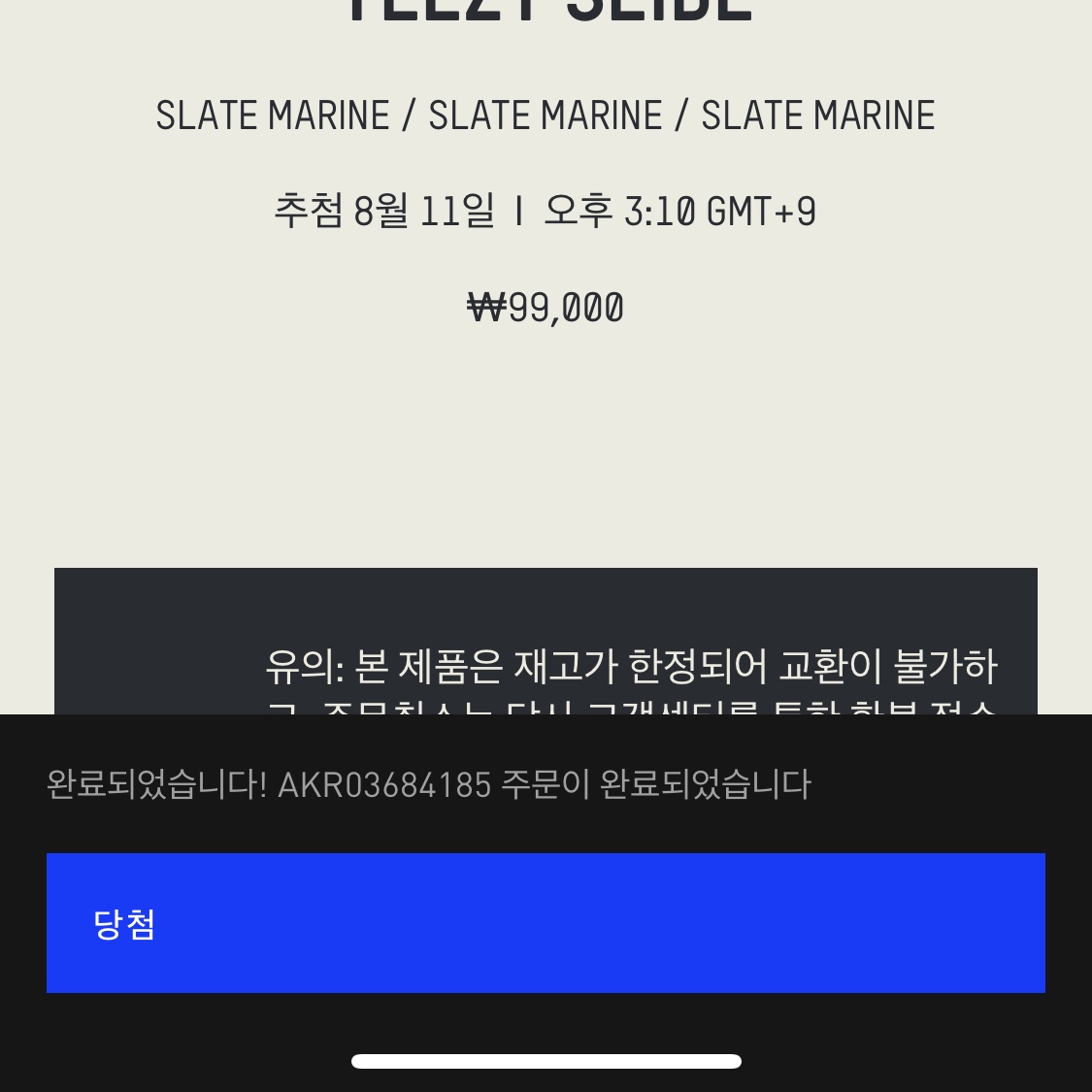 Adidas Yeezy Slide Slate Marine 착용 스타일