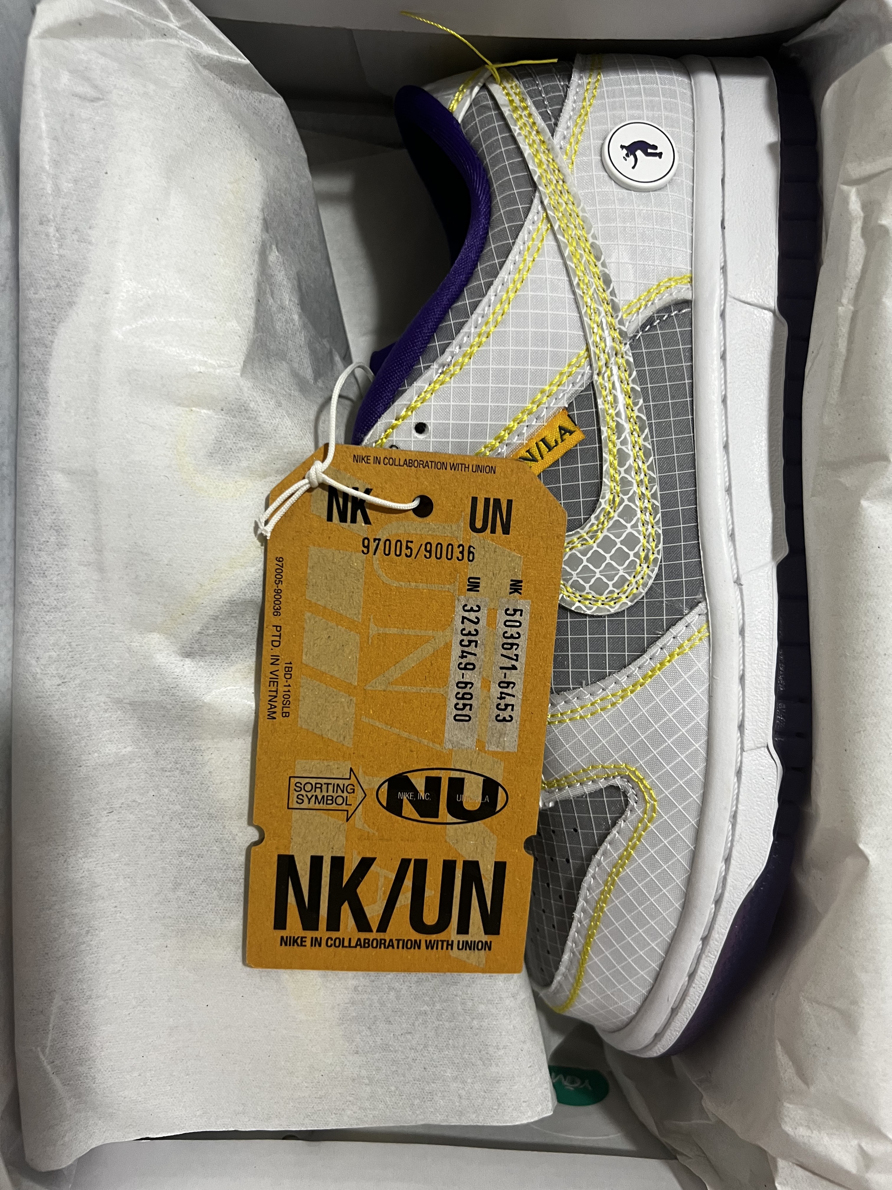Nike x Union Dunk Low Passport Pack Court Purple White 착용 스타일