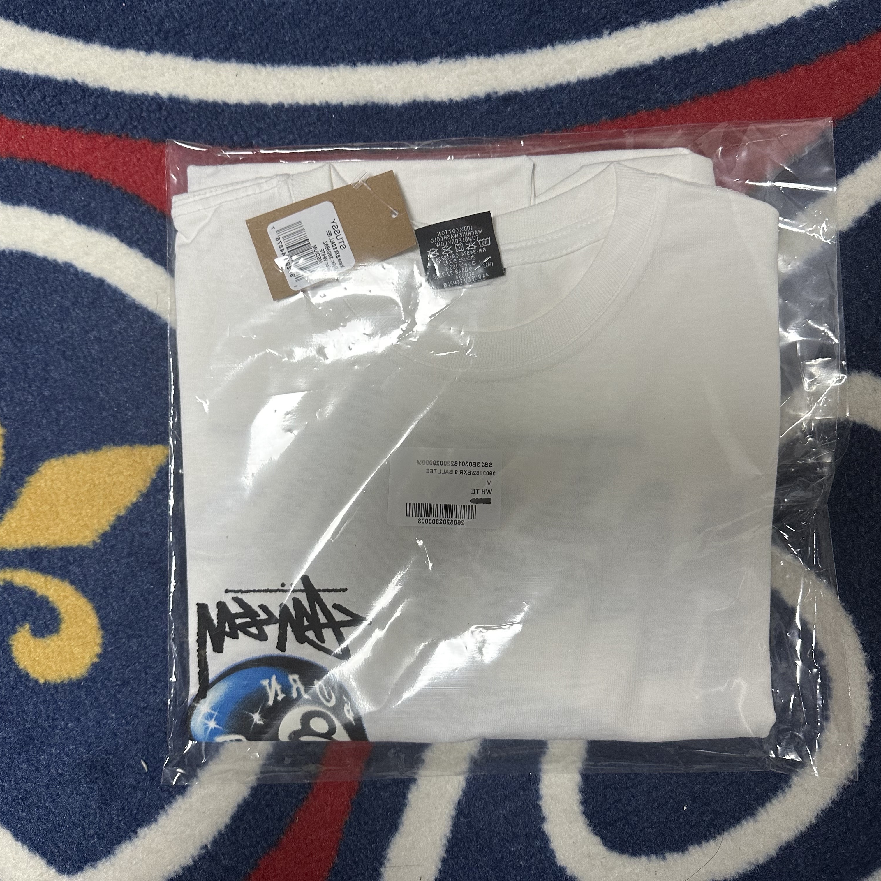 Stussy x Born X Raised 8 Ball T-Shirt White 착용 스타일