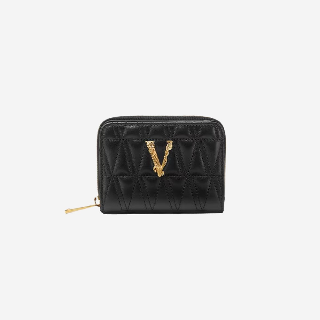 Versace Virtus Bi-Fold Zip Wallet Black 상세 이미지 1