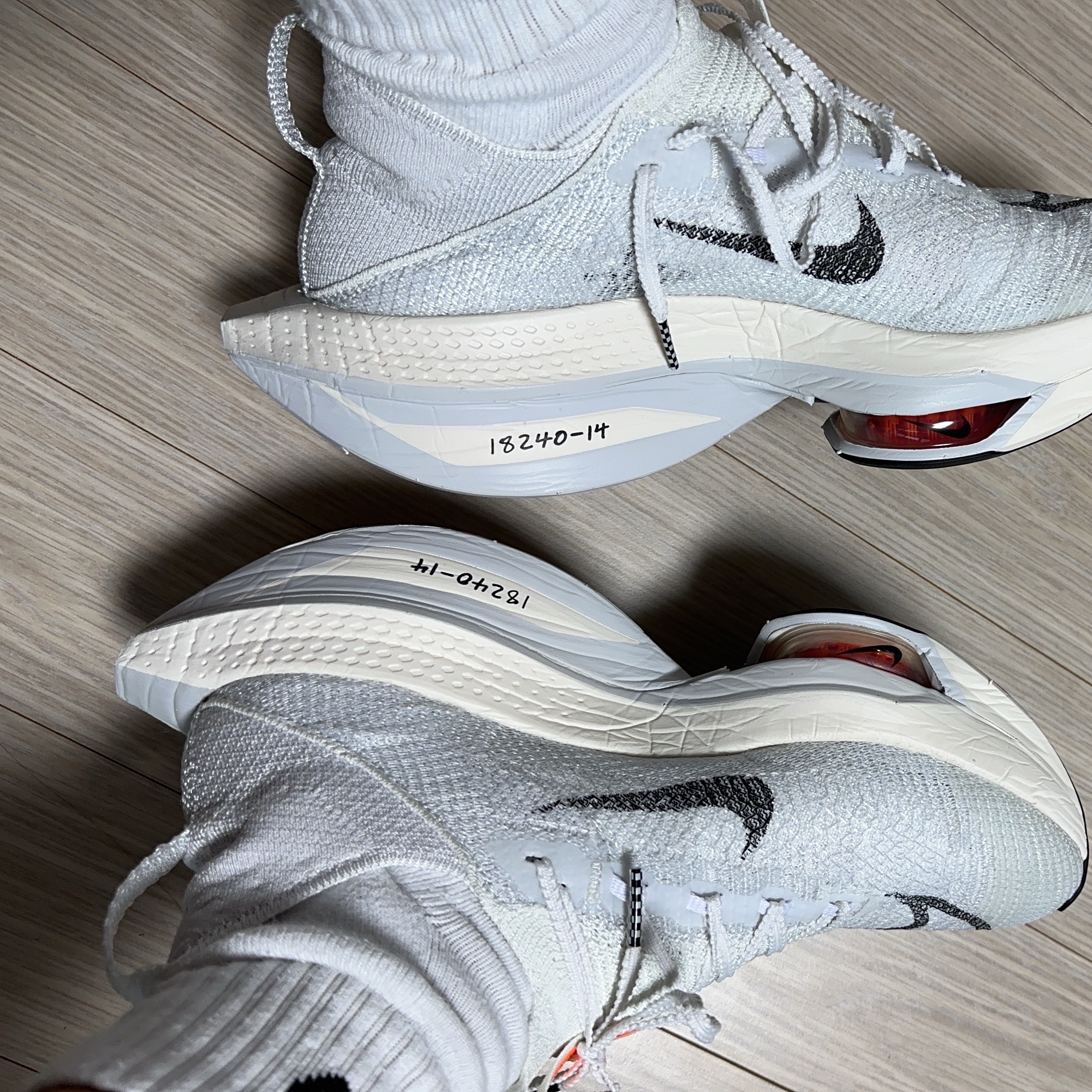 Nike Air Zoom Alphafly Next% 2 Proto White 착용 스타일