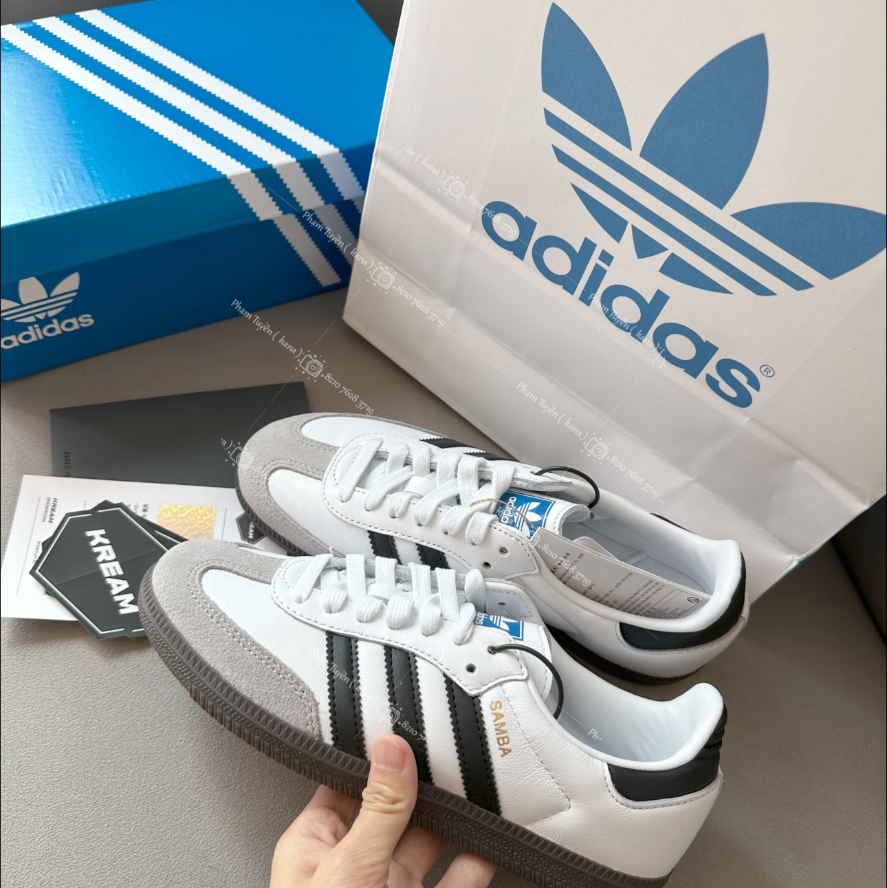 Adidas Samba OG Cloud White 착용 스타일 - 1