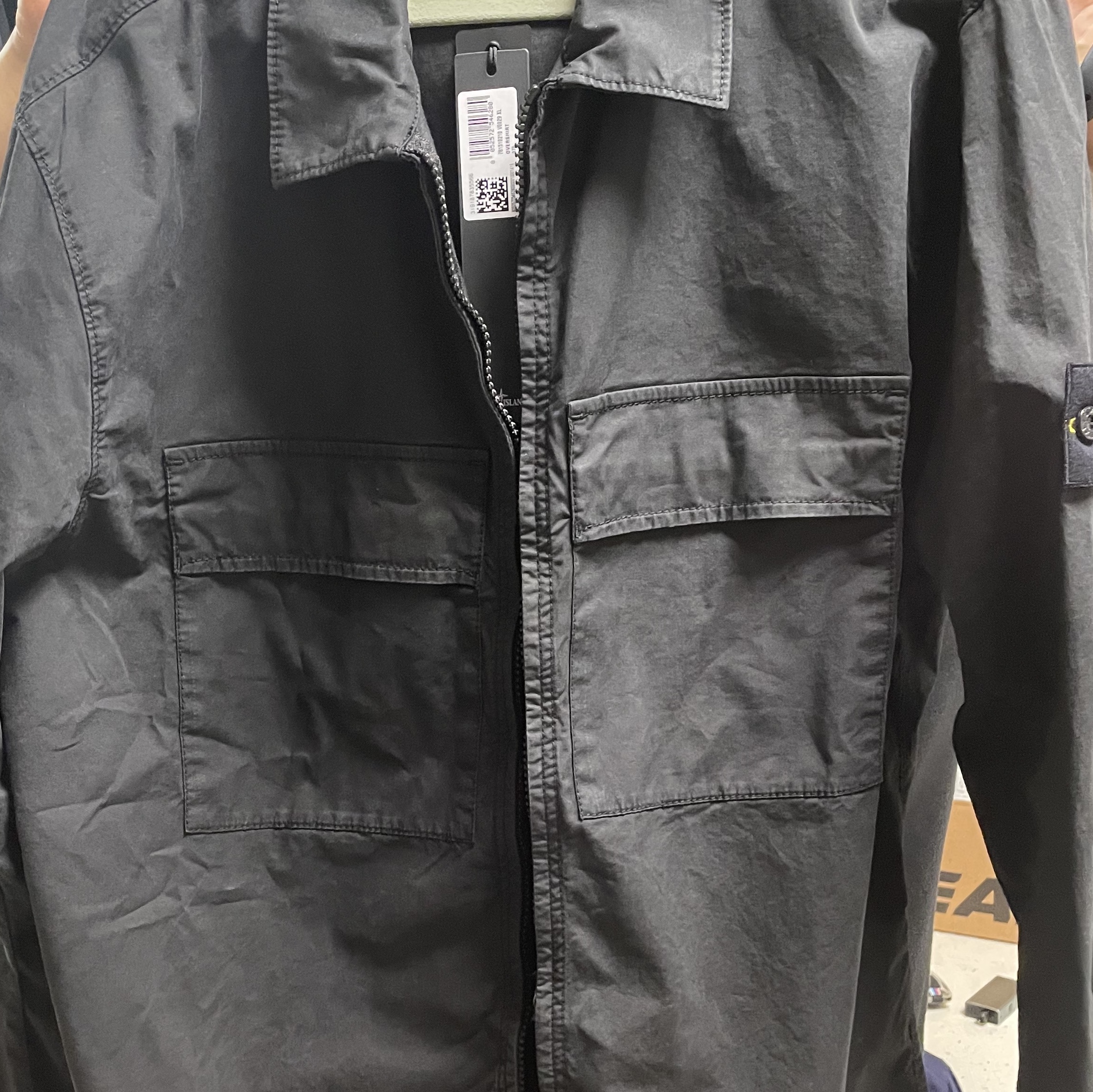 Stone Island 10210 Double Pocket Cotton Overshirt Black - 23SS 착용 스타일