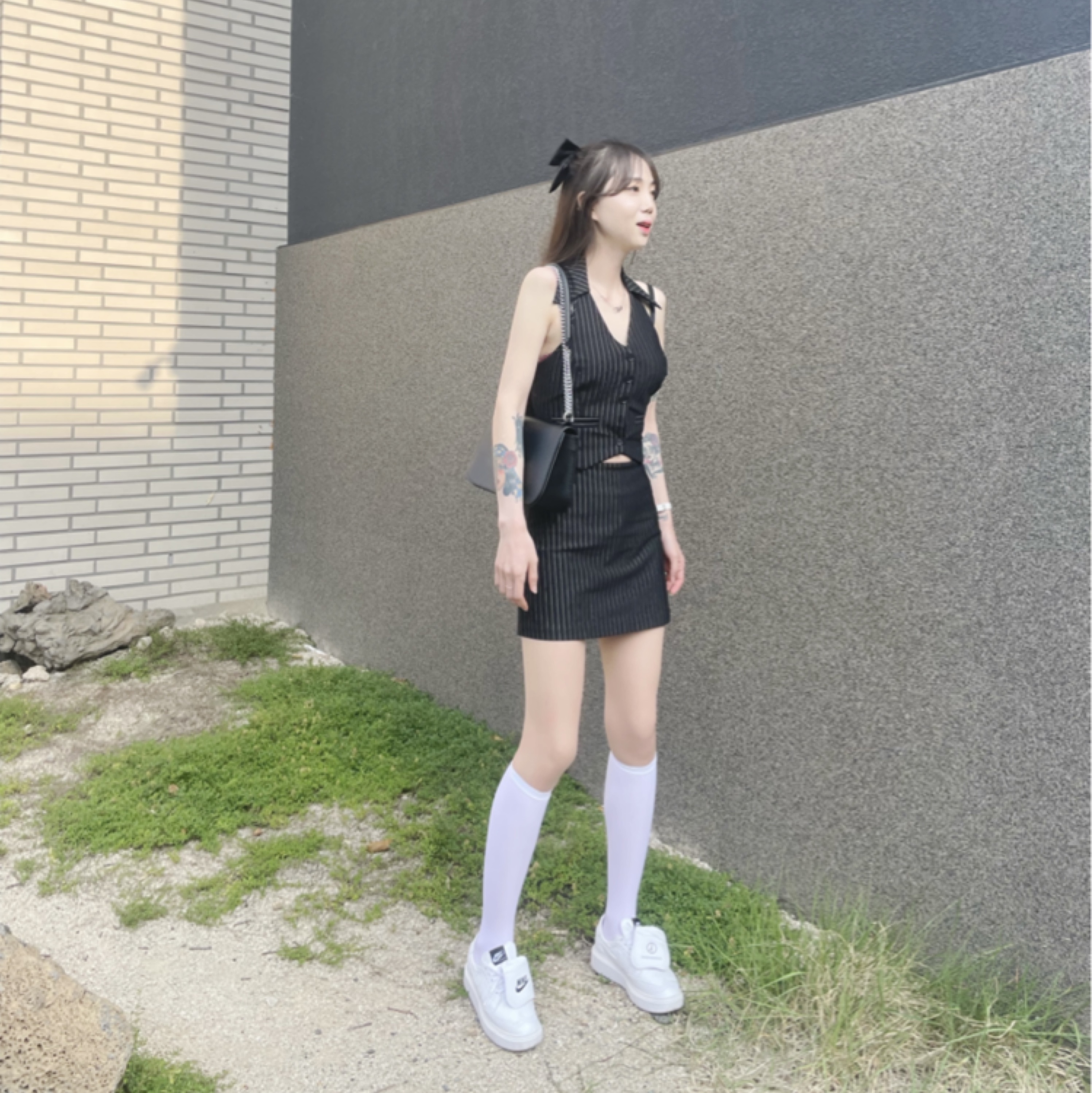 Nike x Peaceminusone Kwondo1 White 착용 스타일