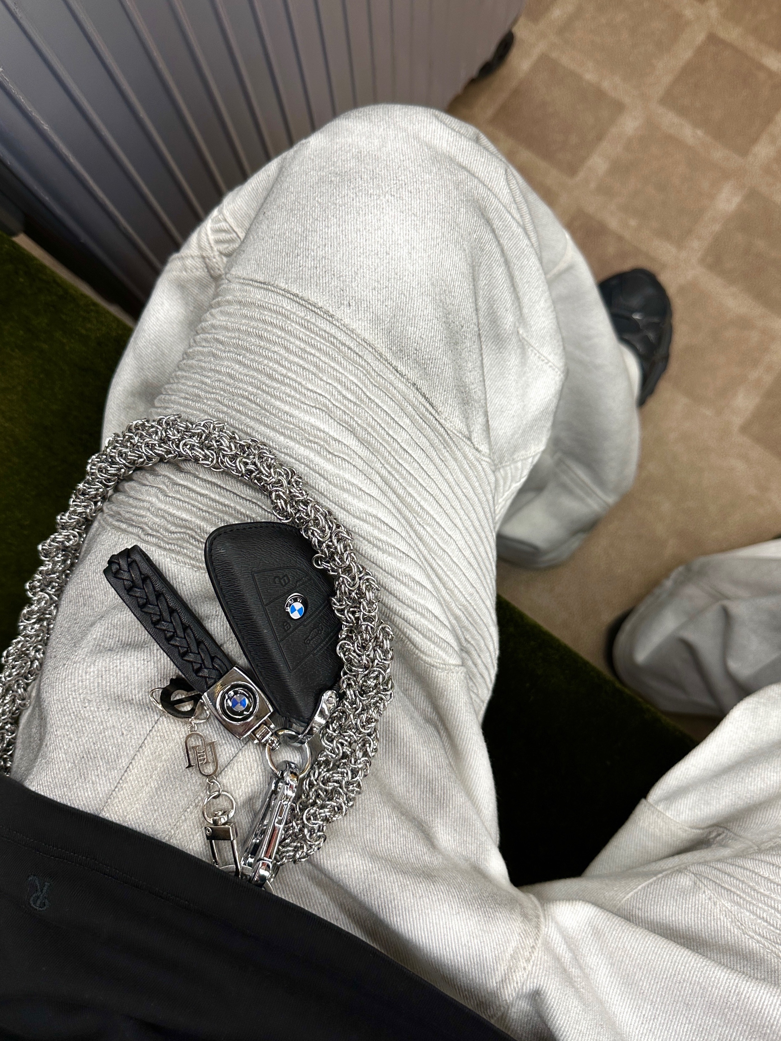 Nike Air Kukini Triple Black, Undermycar Leachianus Multiple Tangles Double Logo Chain Down Blue - 23SS 착용 스타일 - 2