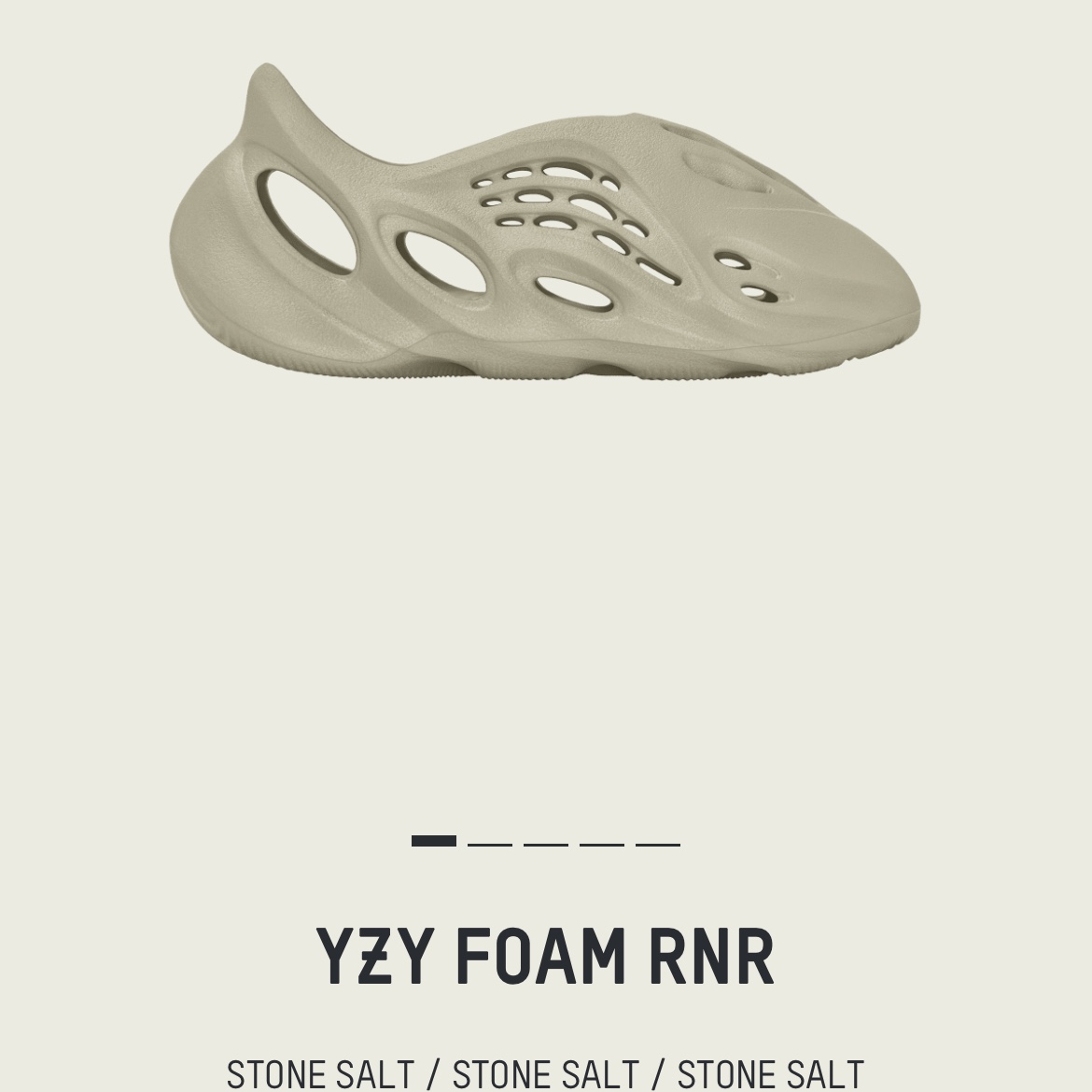 Adidas Yeezy Foam RNNR Stone Salt 착용 스타일