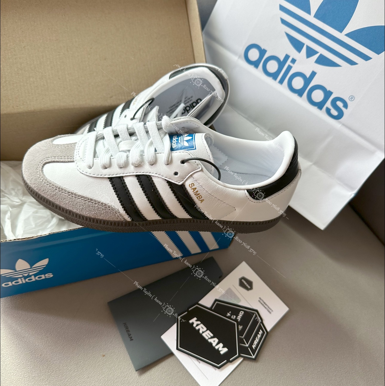 Adidas Samba OG Cloud White 착용 스타일 - 3