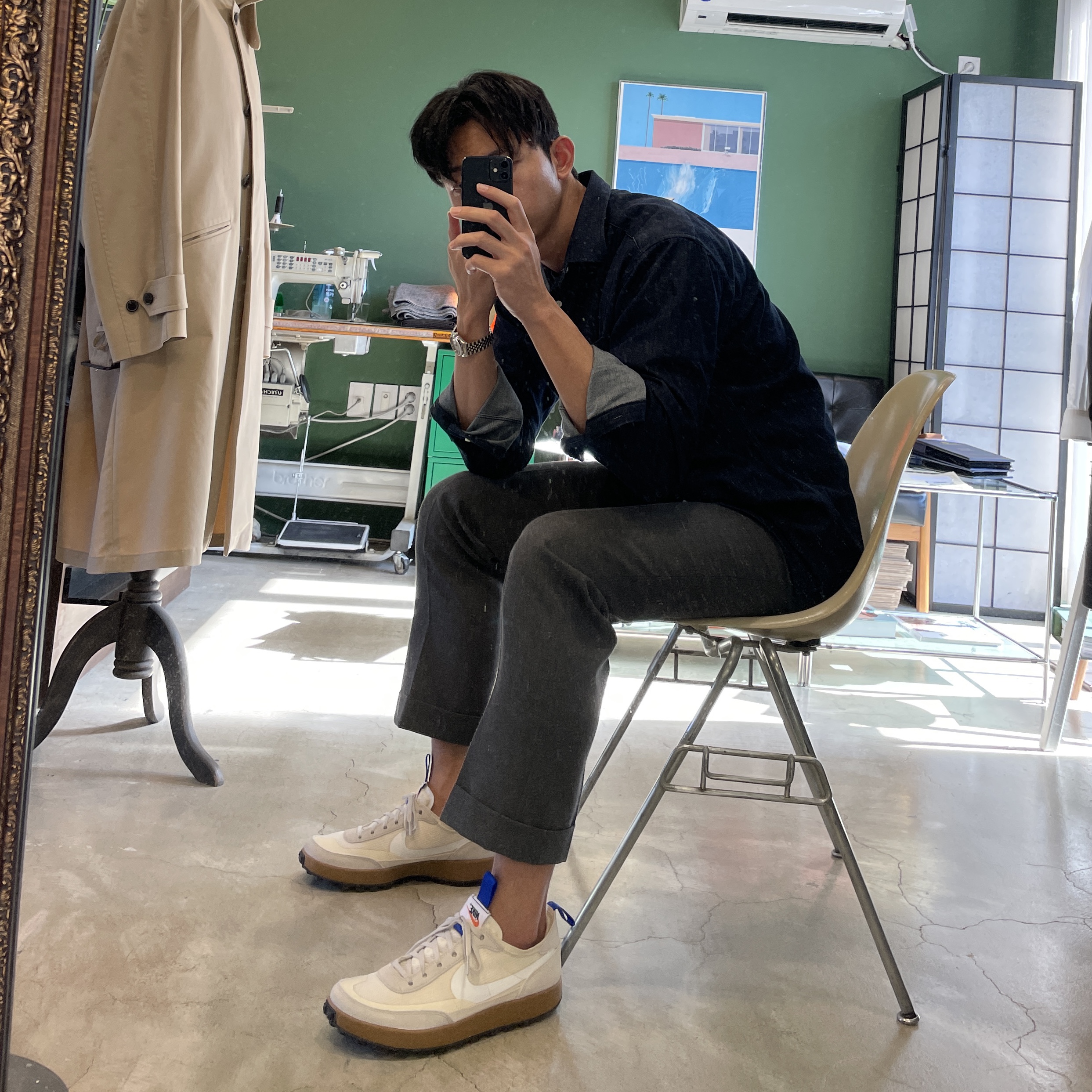 Nike x Tom Sachs General Purpose Shoe Light Cream 착용 스타일