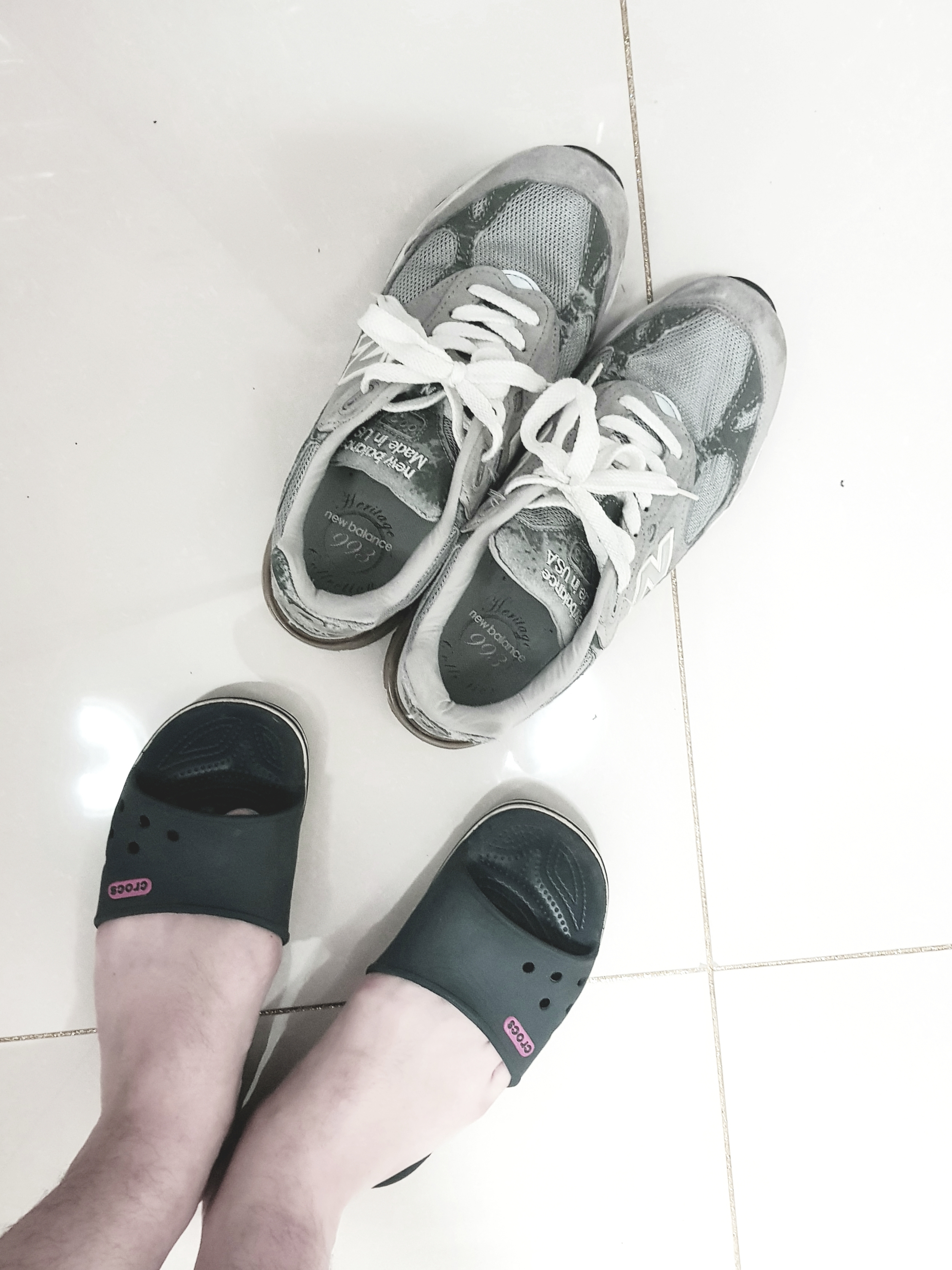 New Balance 993 Made in USA Grey - D Standard 착용 스타일
