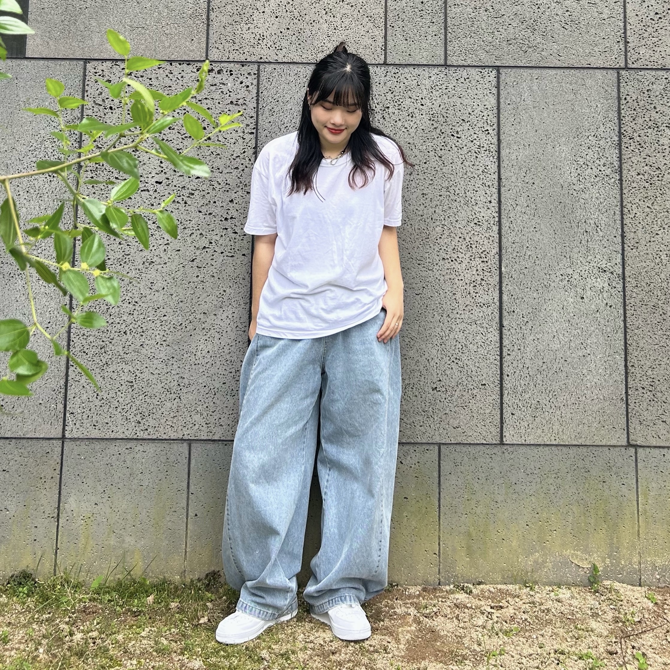 (W) Nike Air Force 1 '07 Low White 착용 스타일 - 1