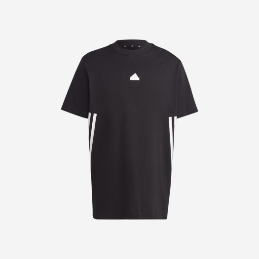 아디다스 퓨처 아이콘 삼선 티셔츠 블랙 - US 사이즈