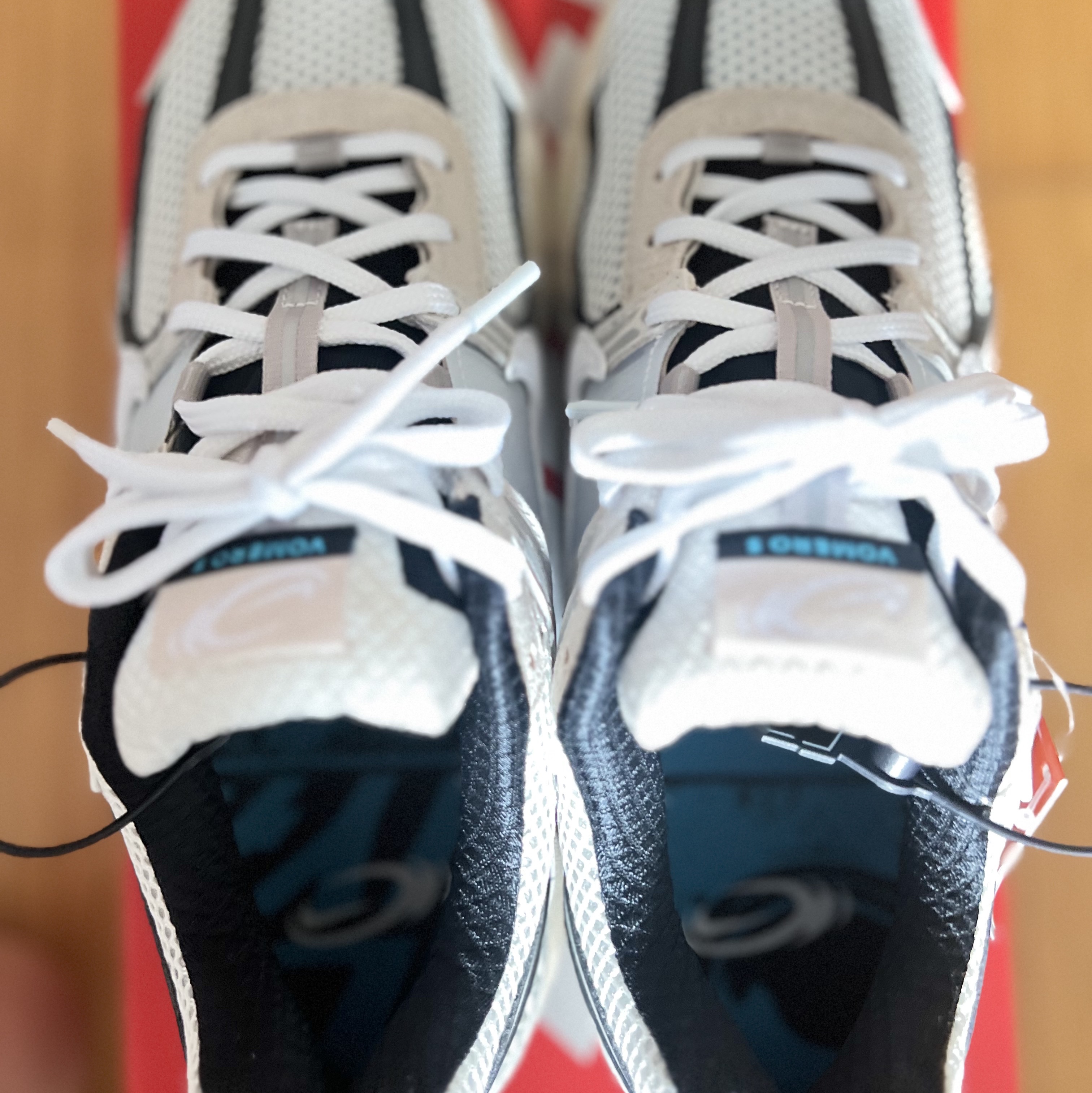 Nike Zoom Vomero 5 Light Bone and Black 착용 스타일 - 2