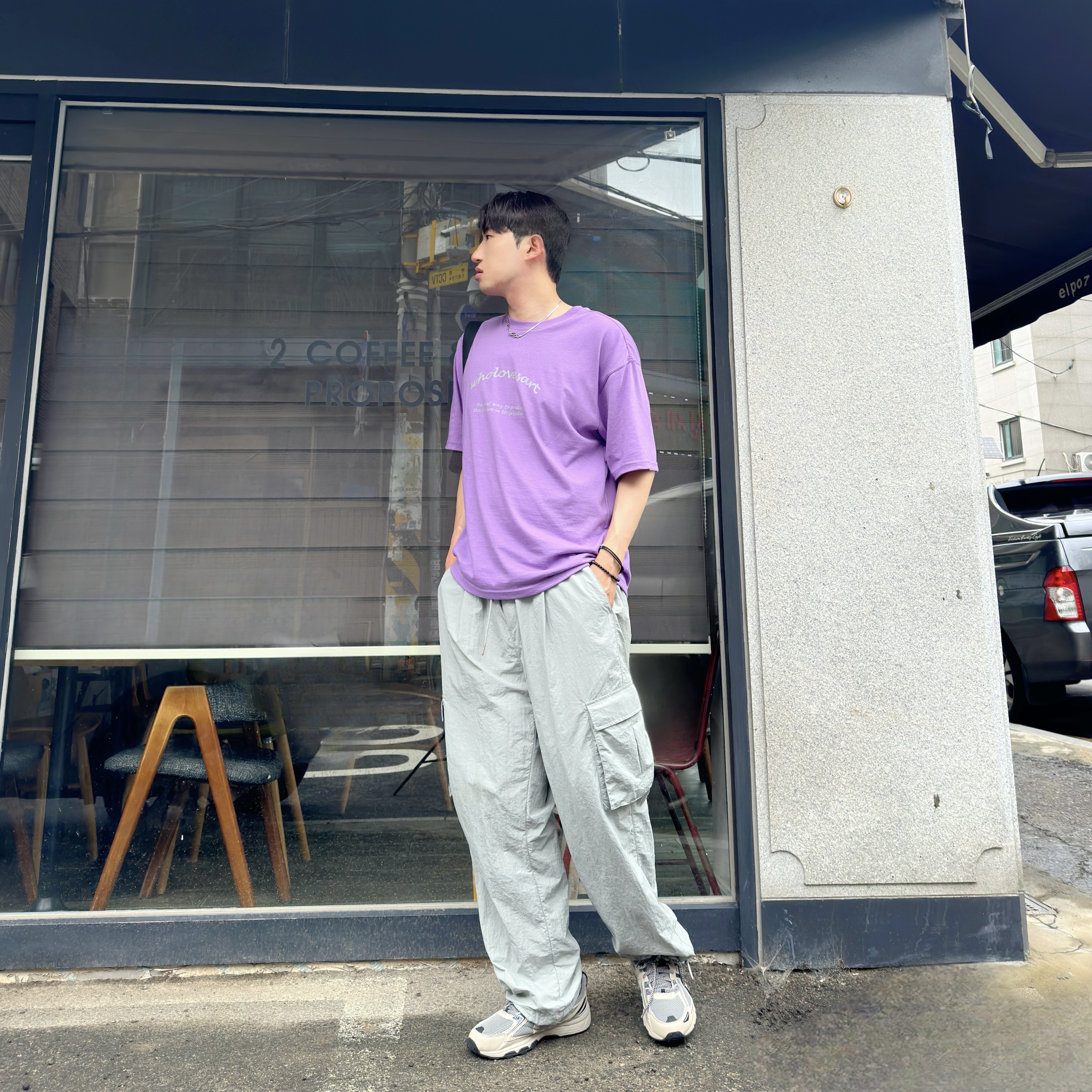 Asics Gel-Venture 6 Feather Grey Black, Supreme Small Messenger Bag Black - 22SS 착용 스타일 - 2