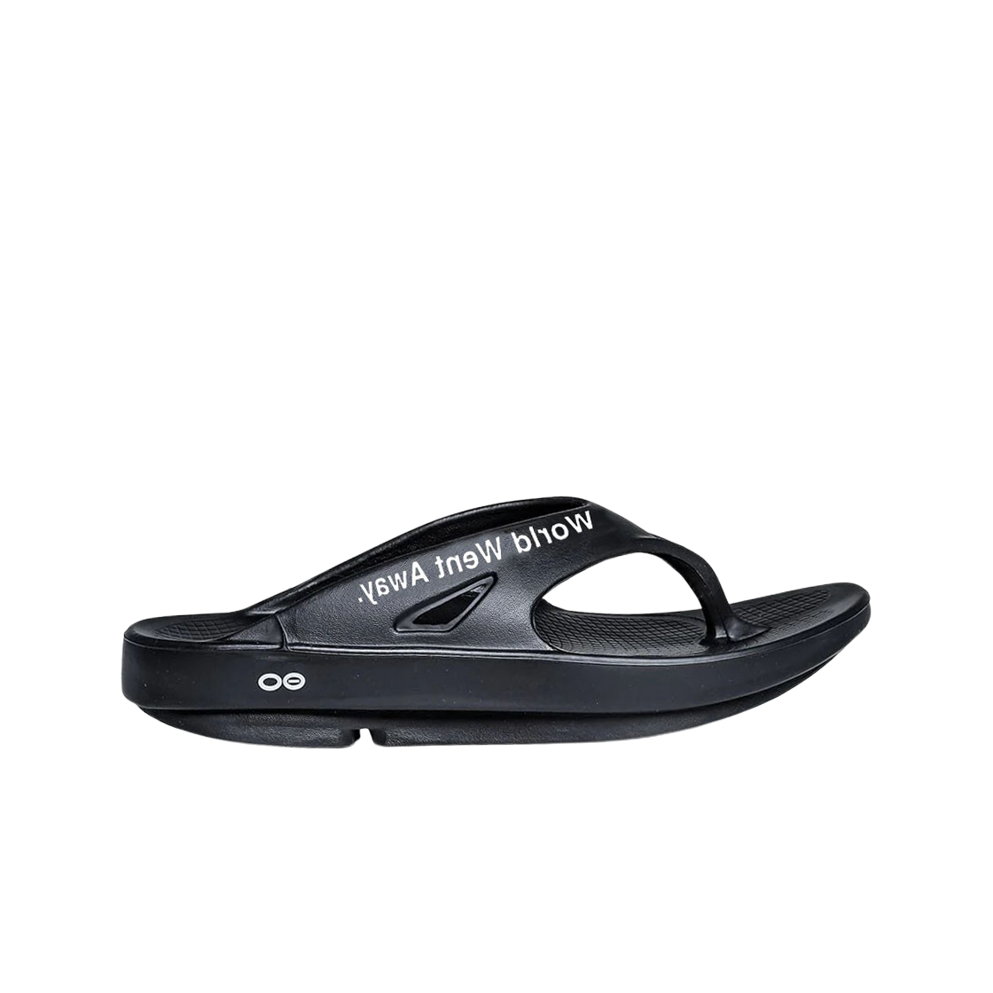 sof0016 Oofos x Takahiromiyashita The Soloist The Day The Whole World Went Away Flip-Flop Black