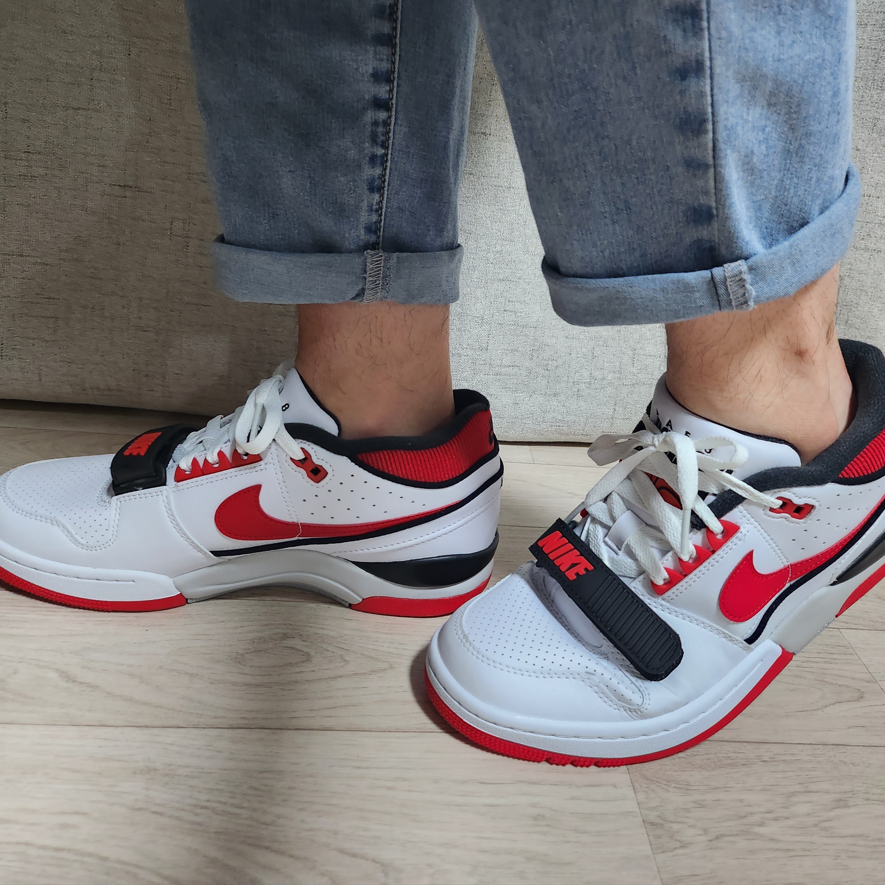 Nike x Billie Eilish Air Alpha Force 88 Fire Red and White 착용 스타일 - 2