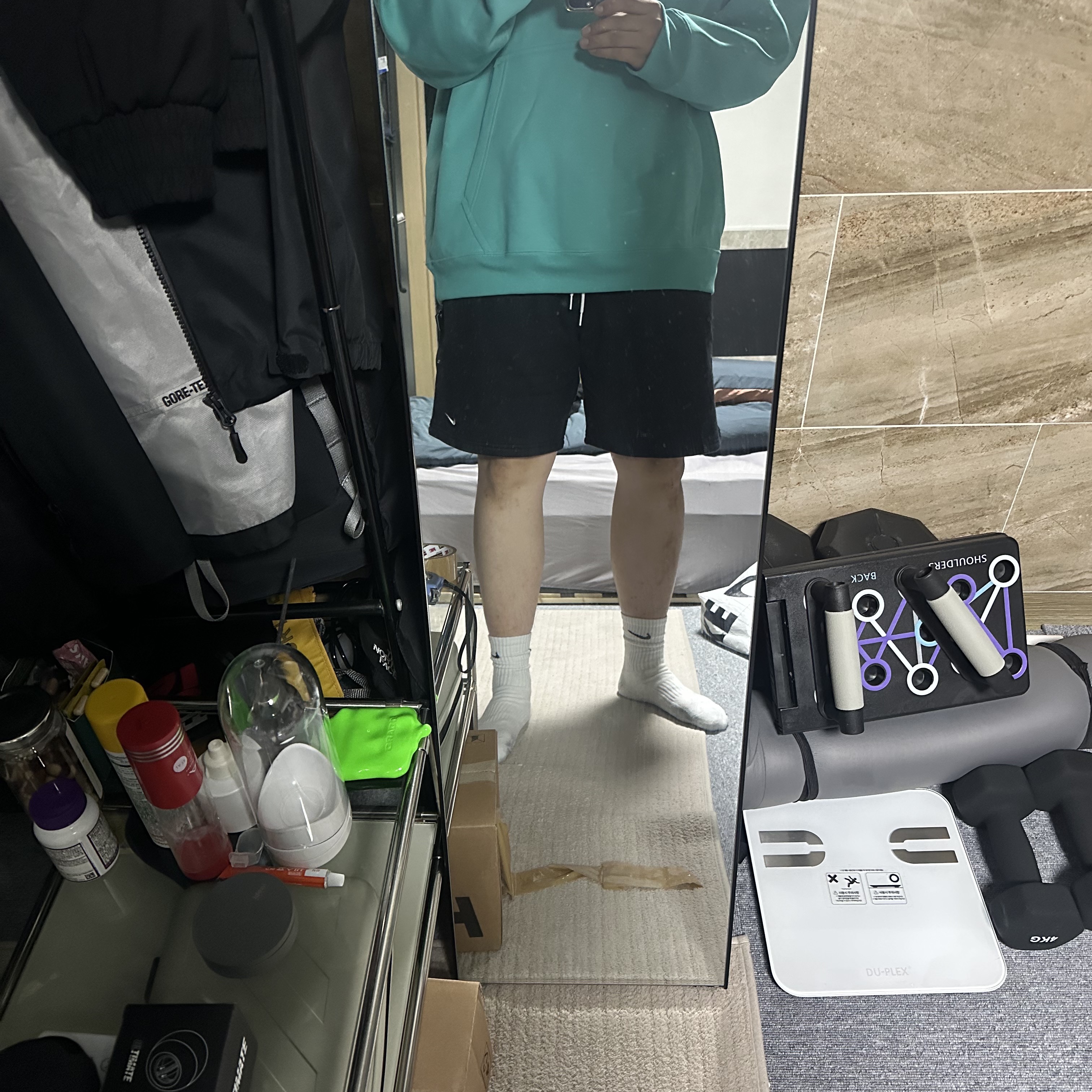 Nike NRG Solo Swoosh Fleece Hoodie Washed Teal - US/EU 착용 스타일
