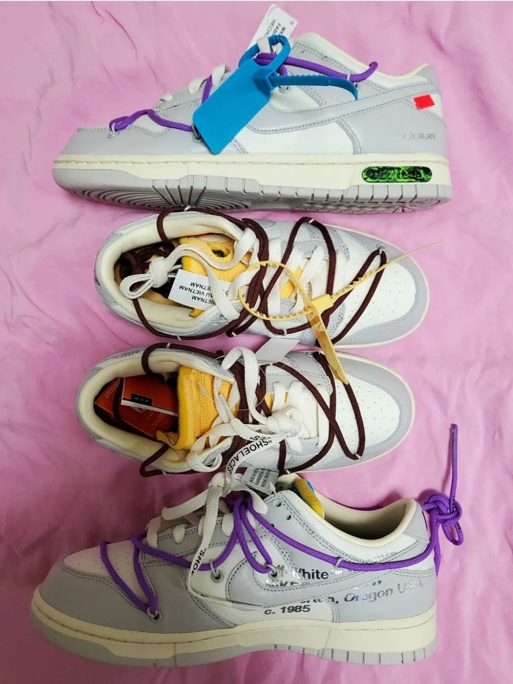 Nike x Off-White Dunk Low The 50 - Lot 47, Nike x Off-White Dunk Low The 50 - Lot 46 착용 스타일