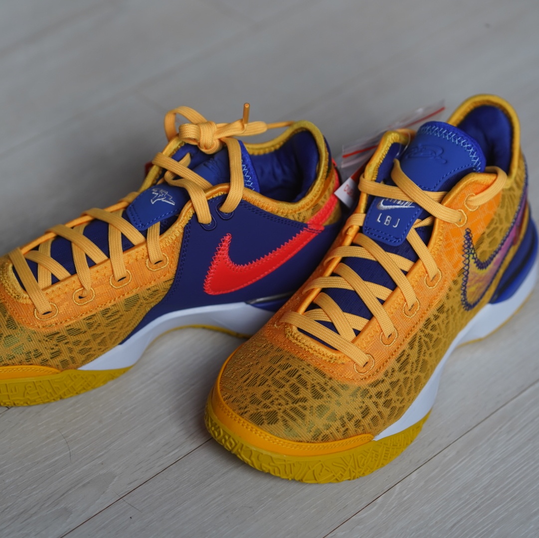 Nike Zoom LeBron NXXT Gen Titan EP University Gold Blue 착용 스타일 - 1