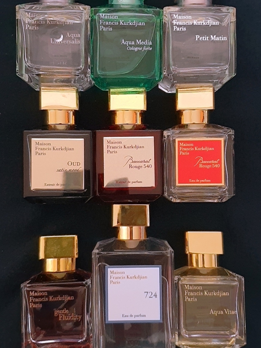 Maison Francis Kurkdjian Baccarat Rouge 540 Extrait De Parfum 70ml, Maison Francis Kurkdjian Oud Satin Mood Eau De Parfum 70ml 착용 스타일