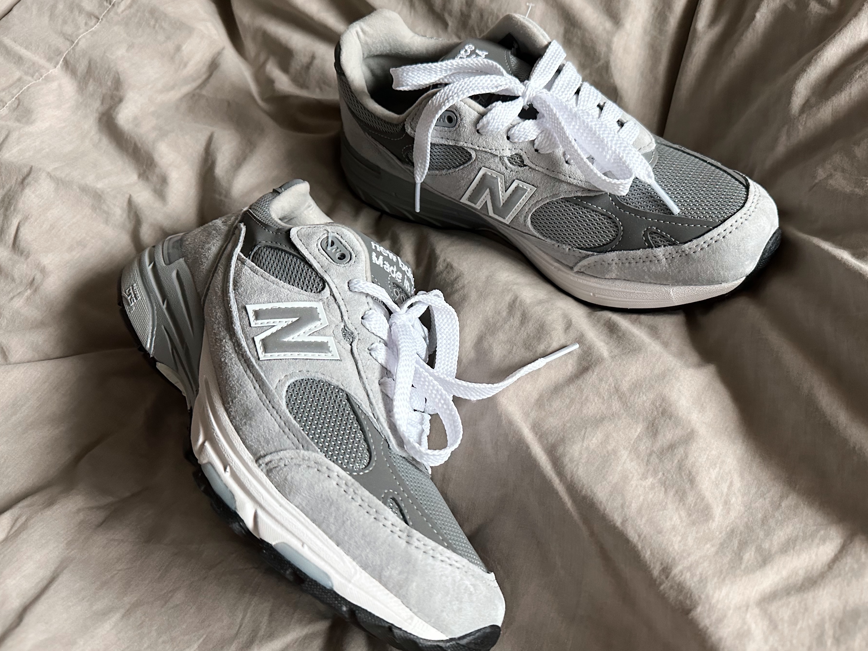 New Balance 993 Made in USA Grey - D Standard 착용 스타일 - 1