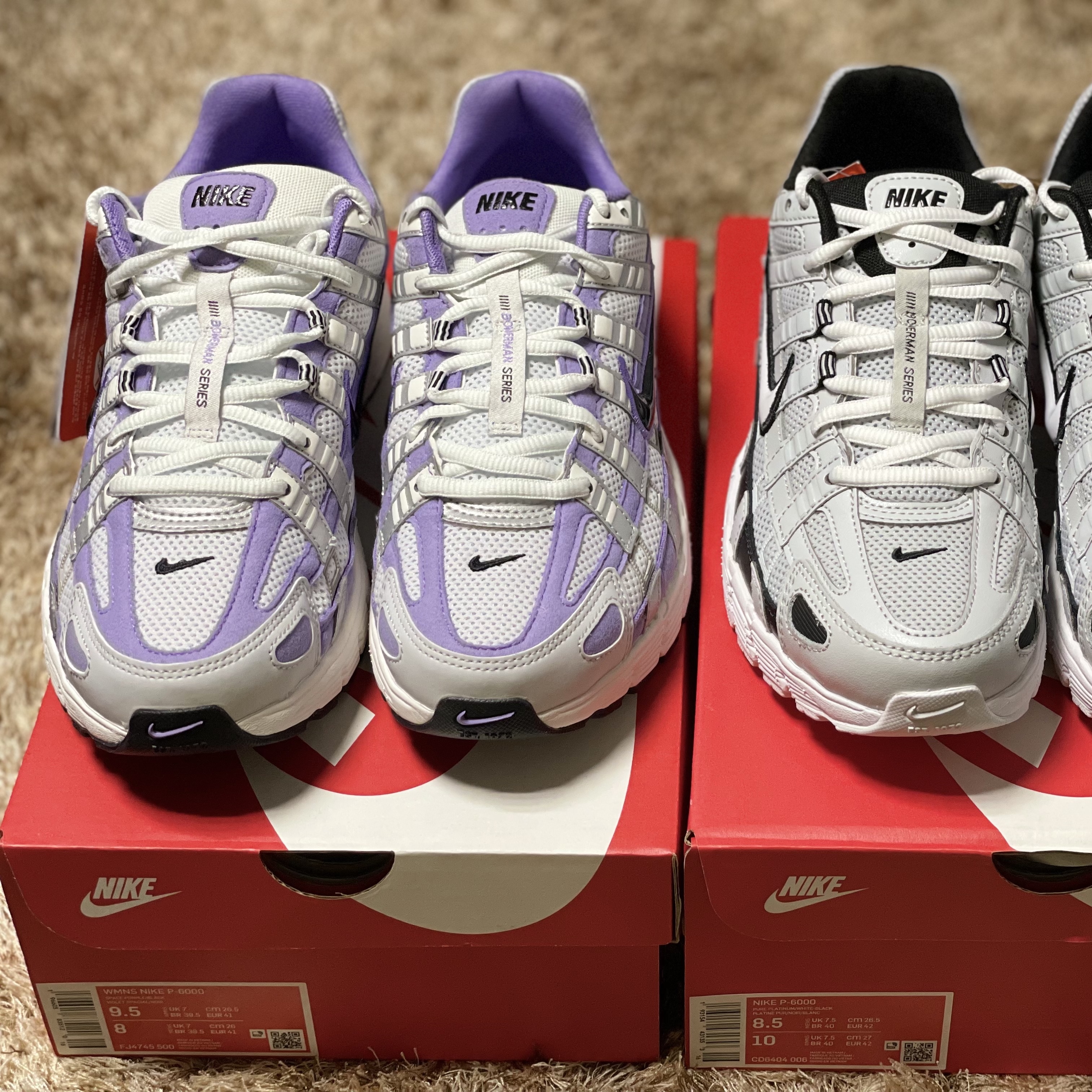 (W) Nike P-6000 Space Purple Black 착용 스타일