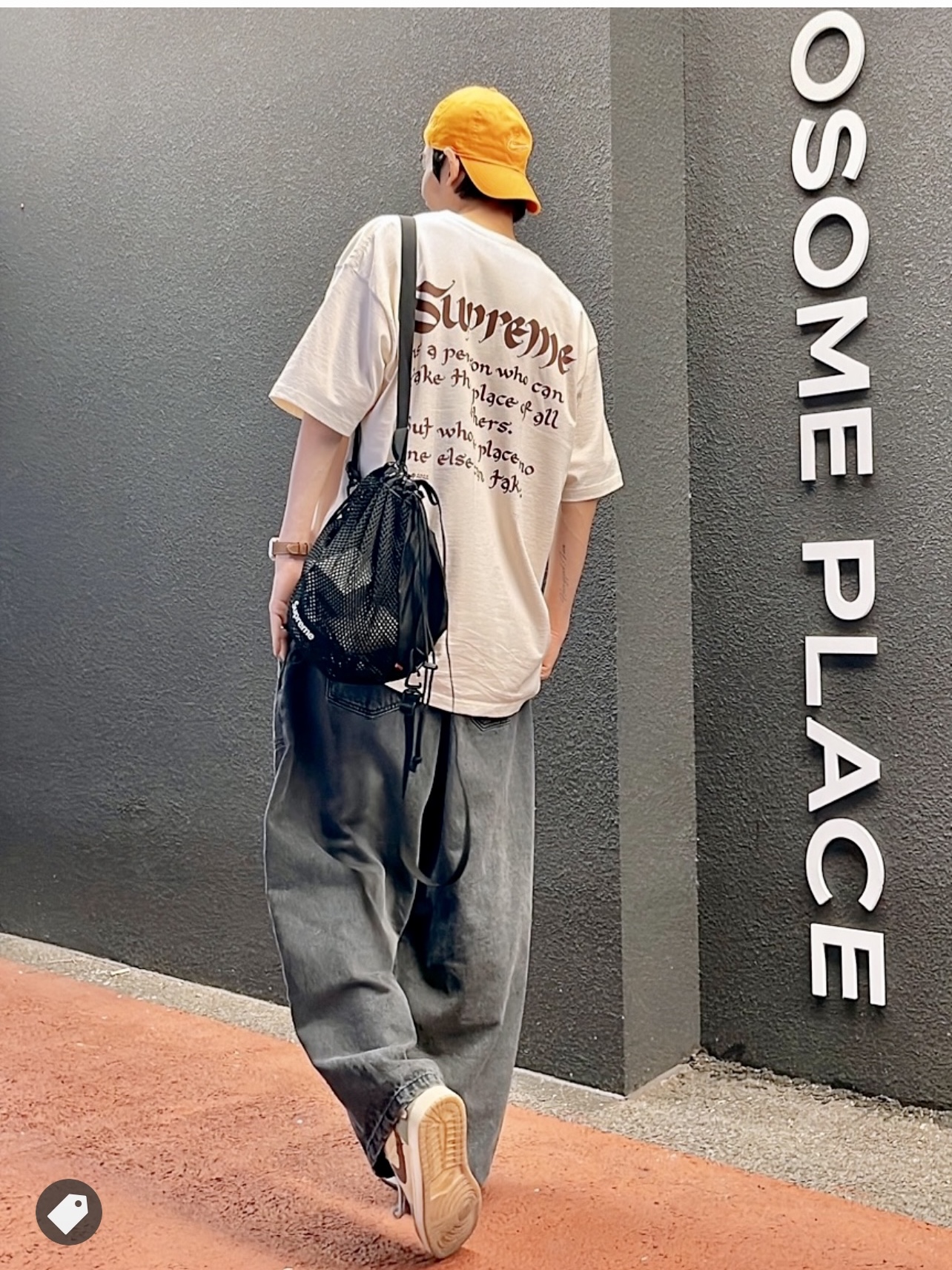 New Balance 992 Made in USA Grey - D Standard, IAB Studio T-Shirt White Navy - 22FW 착용 스타일 - 3