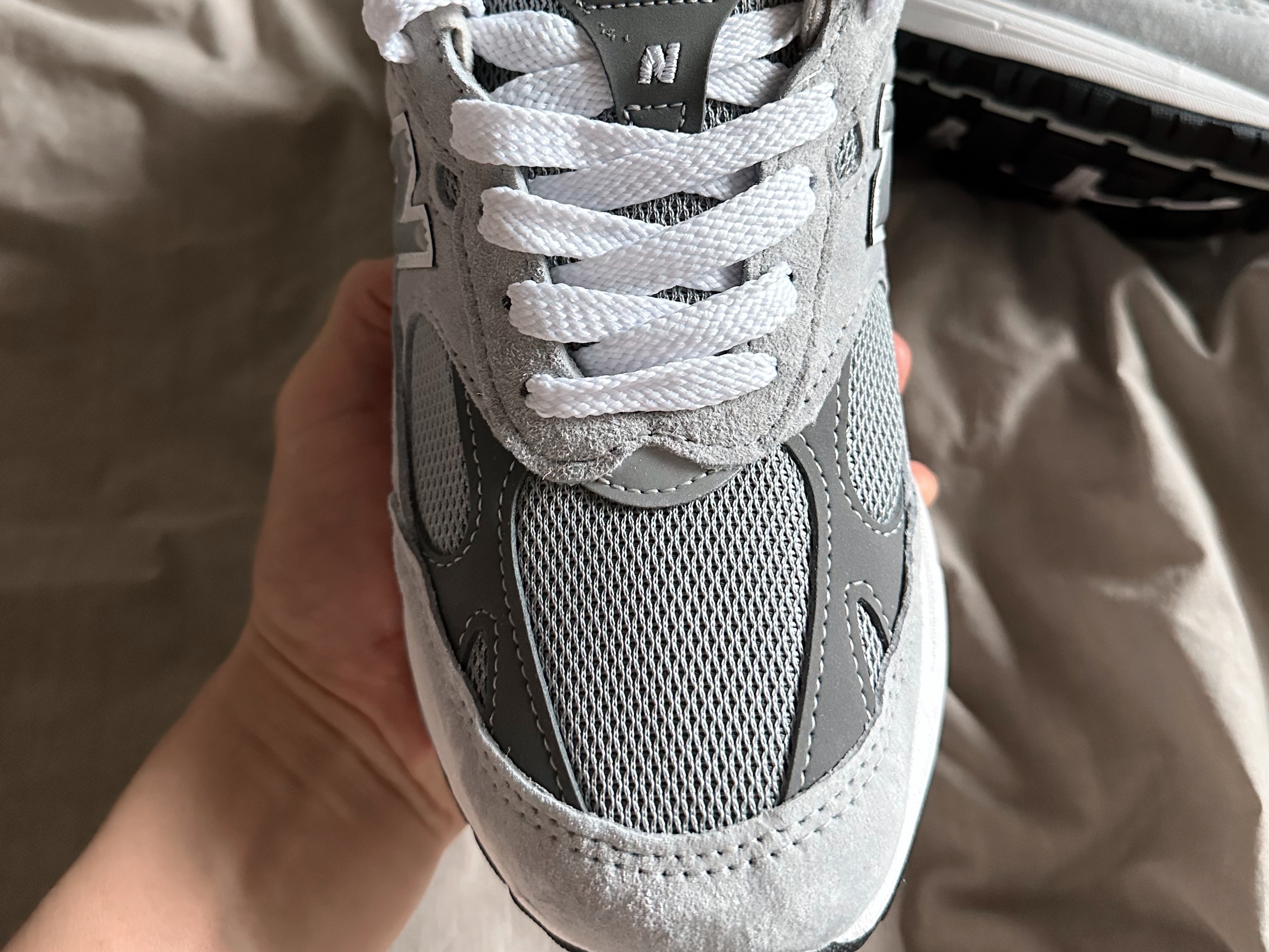New Balance 993 Made in USA Grey - D Standard 착용 스타일 - 3